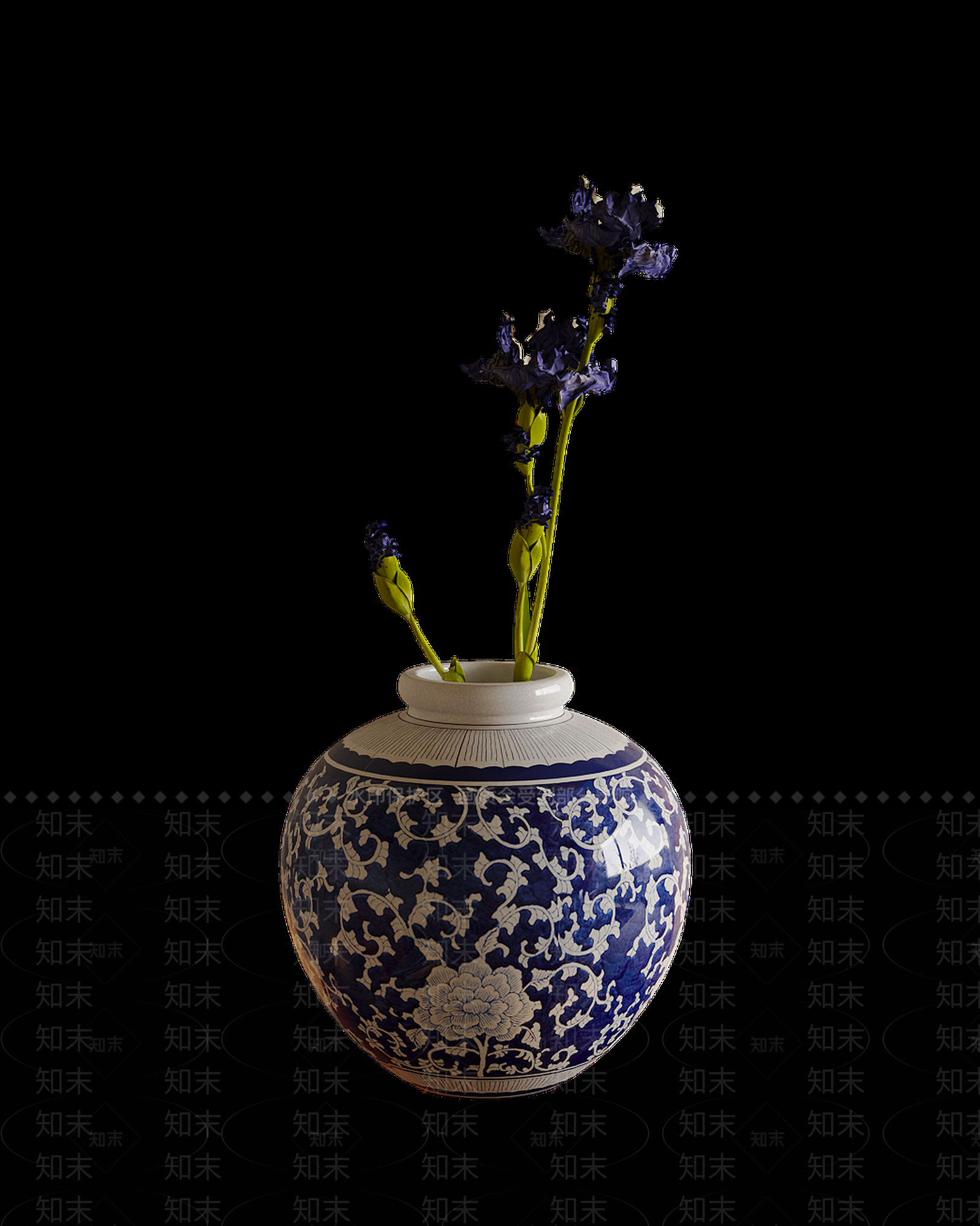 中式花瓶3D模型下载【ID:1232302170】