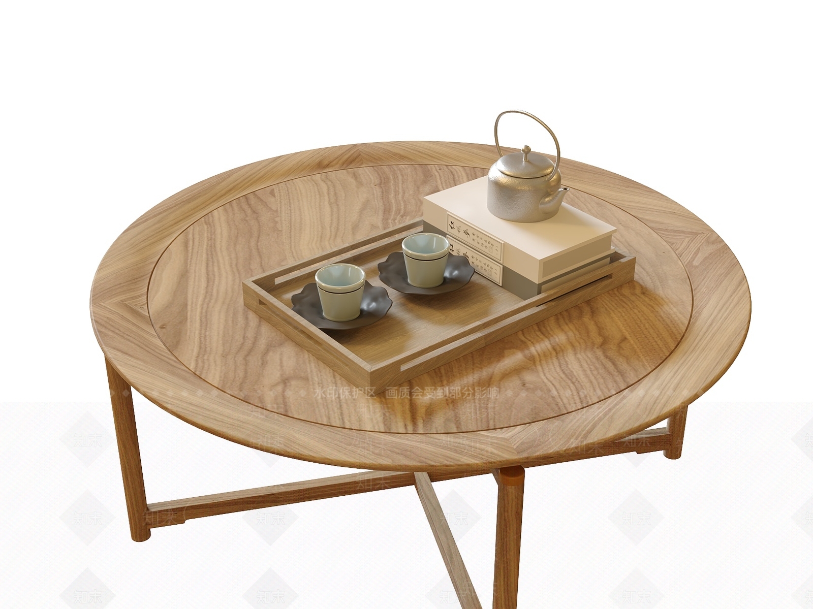 新中式茶几3D模型下载【ID:1232302179】