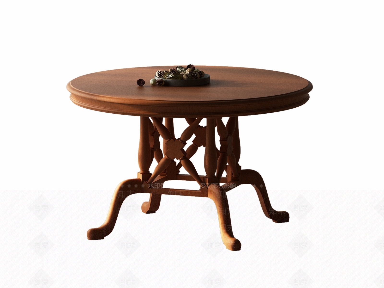 美式餐桌3D模型下载【ID:1232306677】