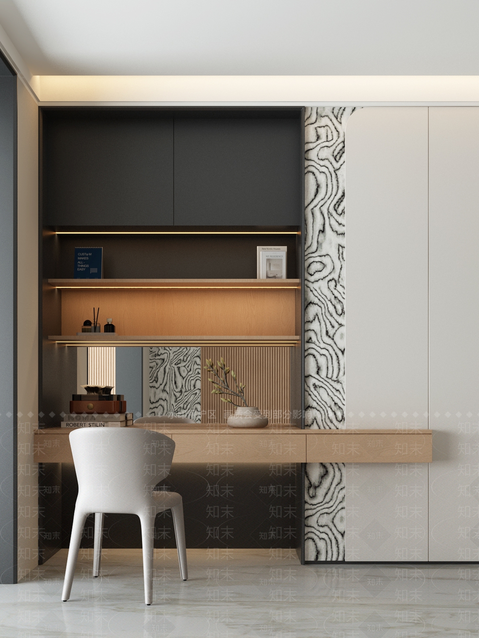 现代简约衣柜3D模型下载【ID:1232308403】