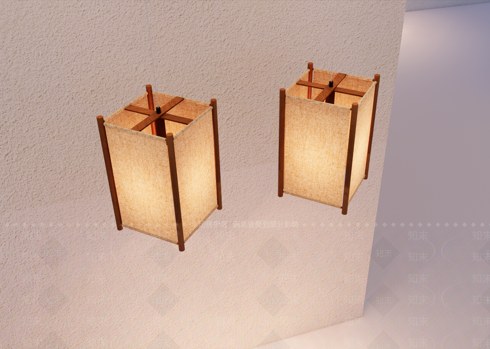 日式吊灯3D模型下载【ID:1232308760】