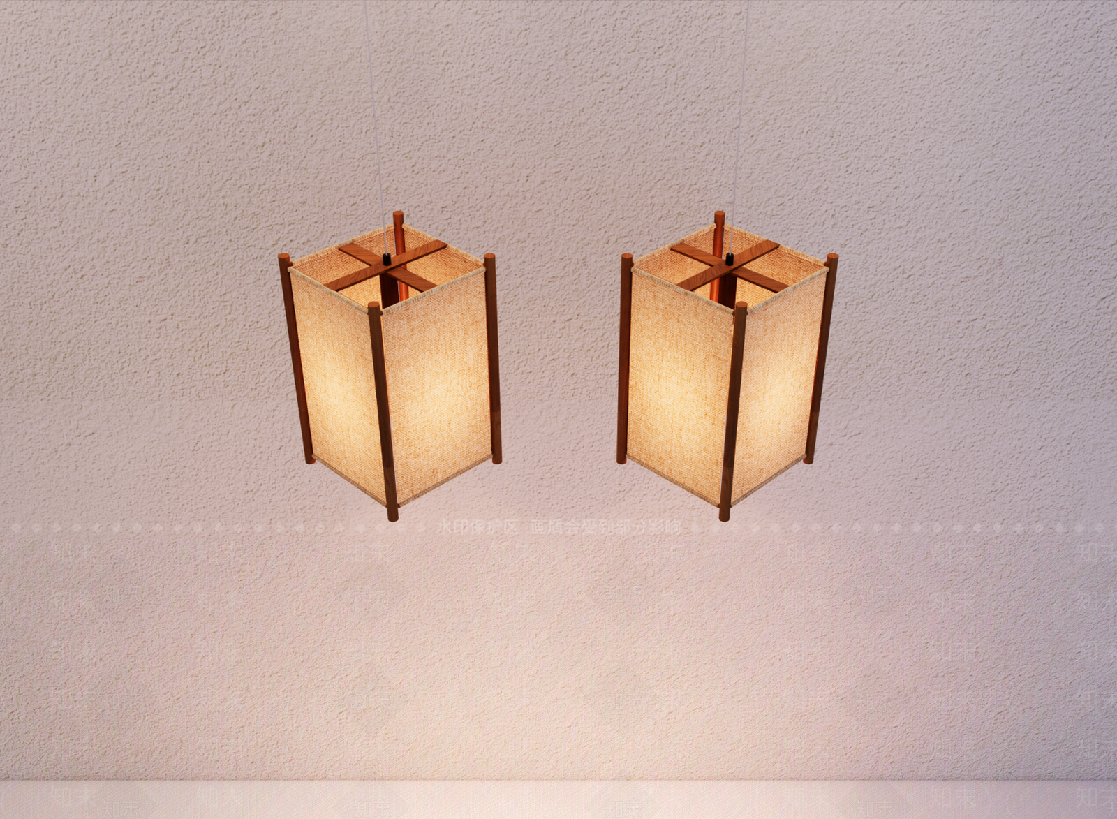 日式吊灯3D模型下载【ID:1232308760】