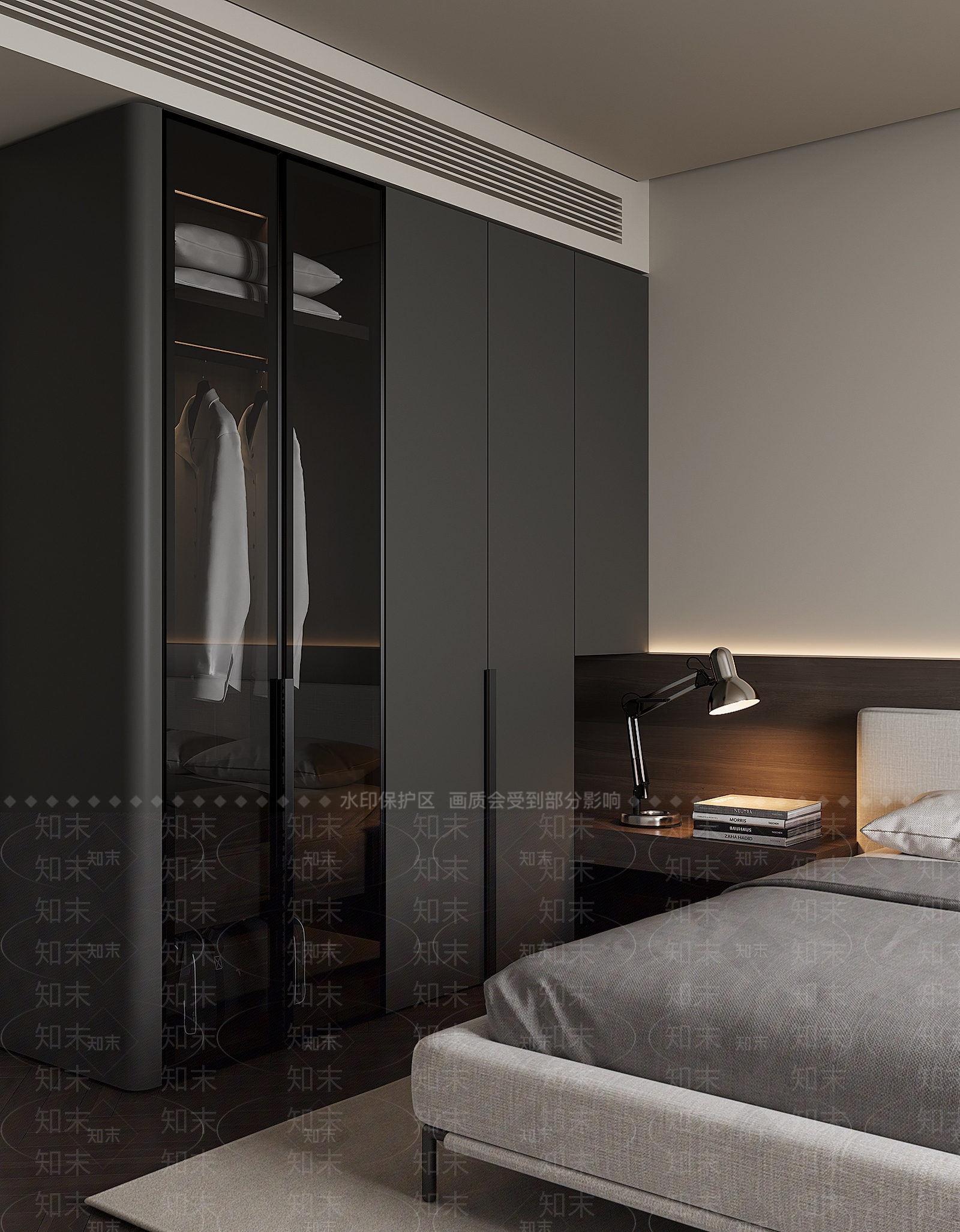 意式极简衣柜3D模型下载【ID:1232311348】
