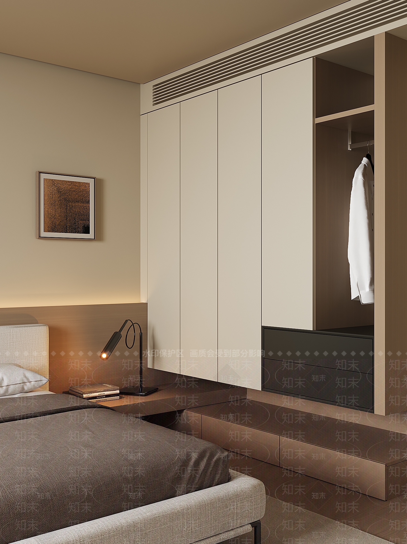 现代简约衣柜3D模型下载【ID:1232311552】
