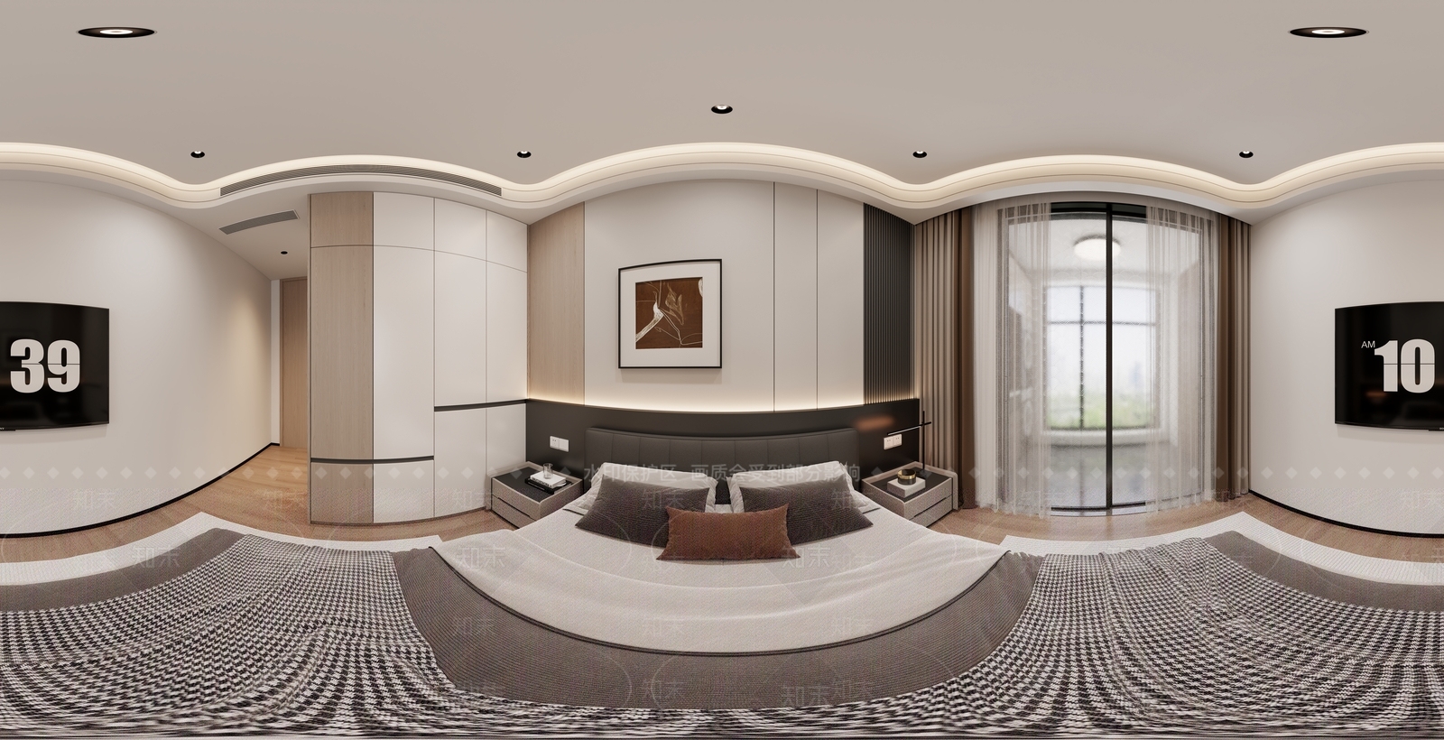 现代简约主卧3D模型下载【ID:1232314167】
