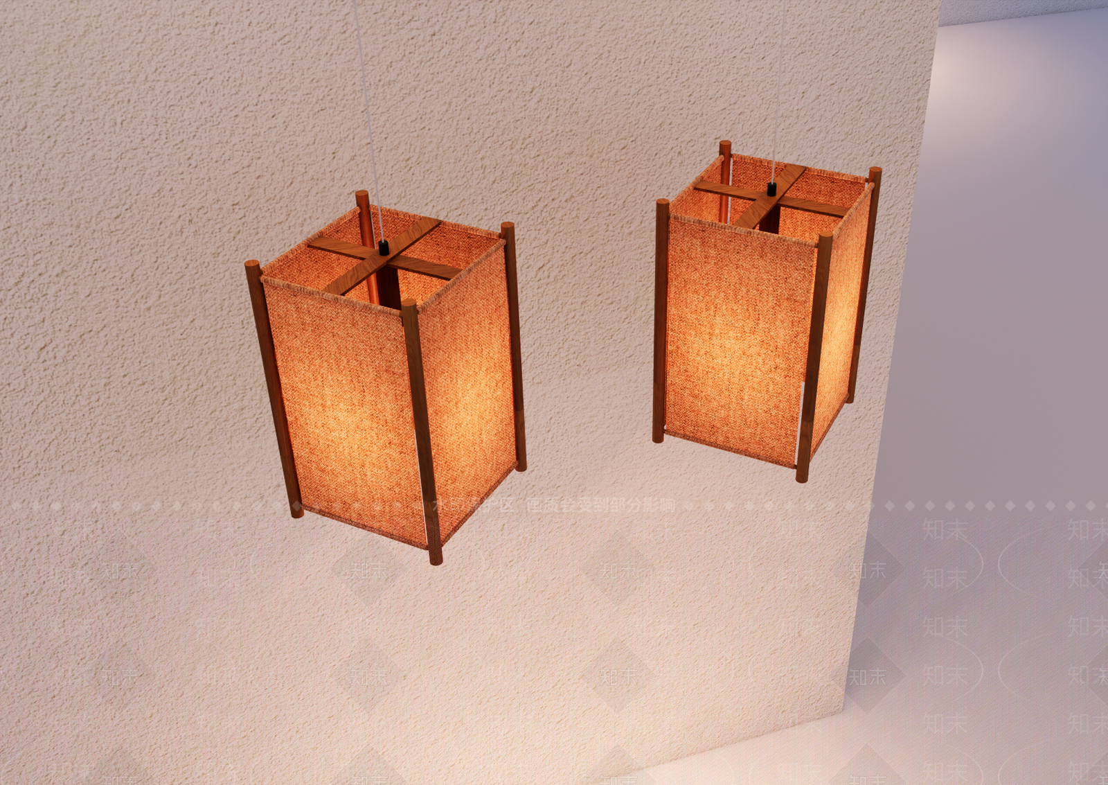 日式吊灯3D模型下载【ID:1232319708】