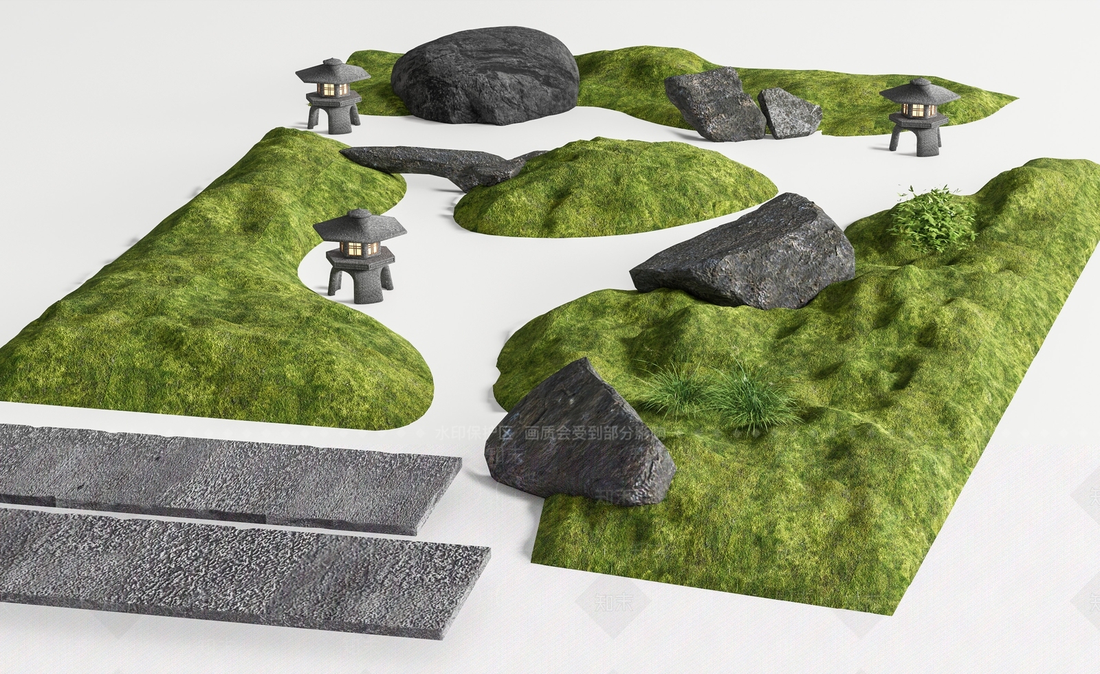 日式微地形3D模型下载【ID:1232321072】