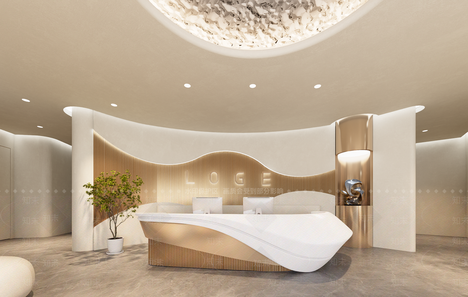 奶油风美妆店SU模型下载【ID:1232323235】