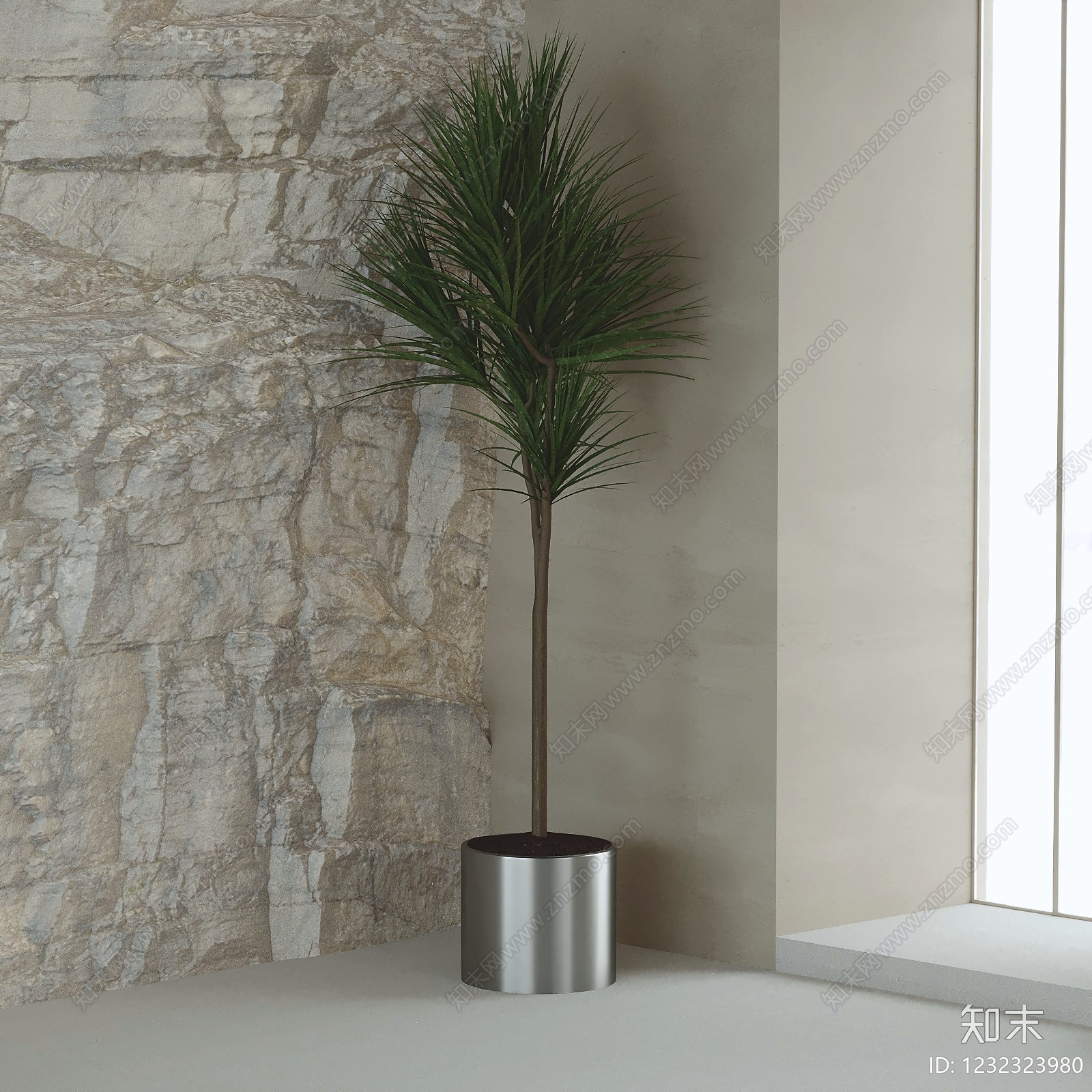 极简盆栽3D模型下载【ID:1232323980】