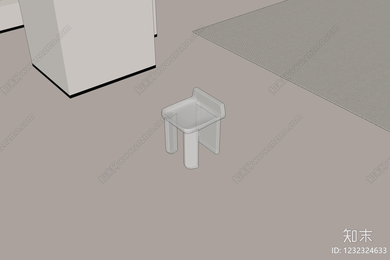 极简其他凳子SU模型下载【ID:1232324633】