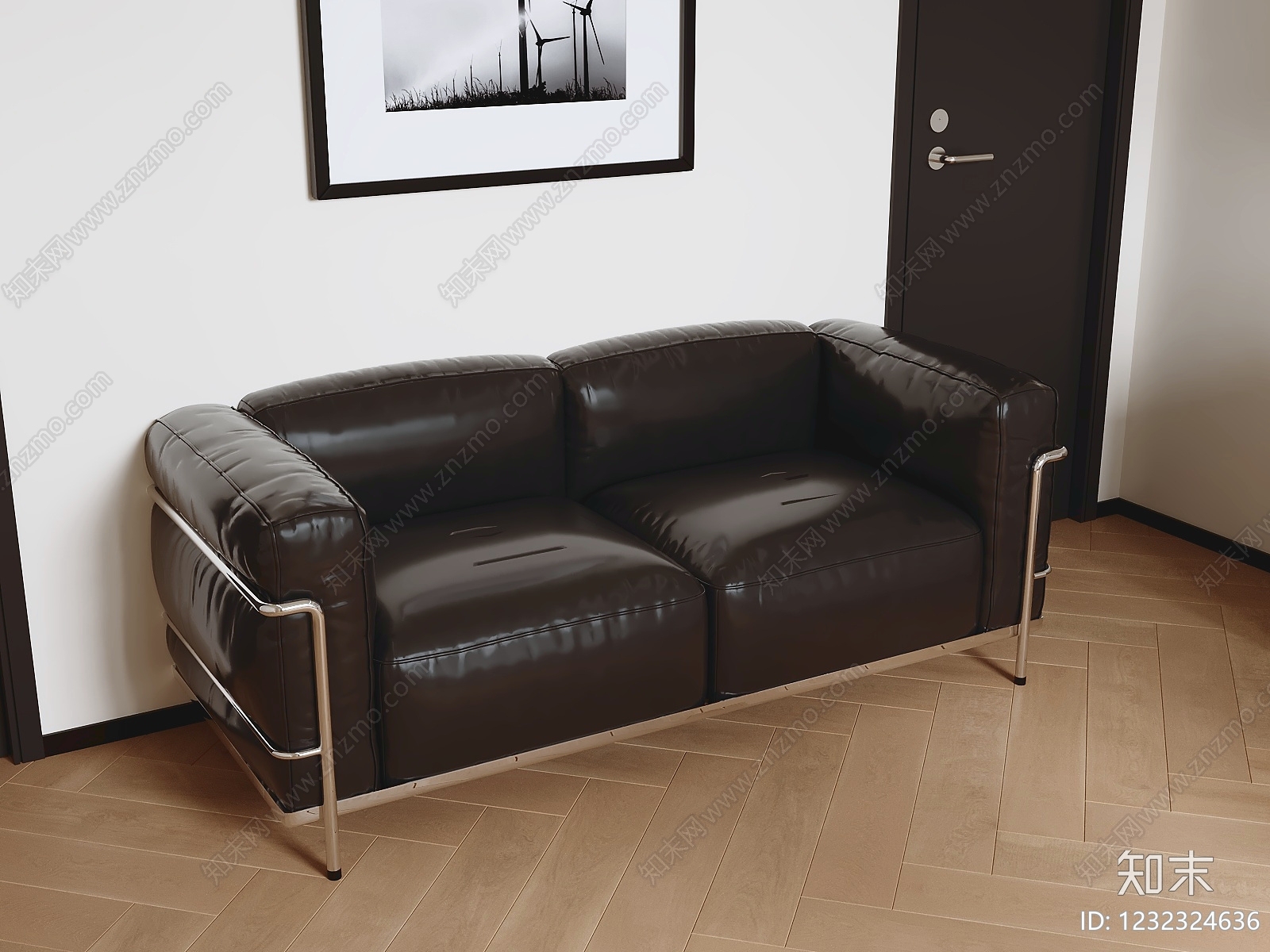 包豪斯双人沙发3D模型下载【ID:1232324636】
