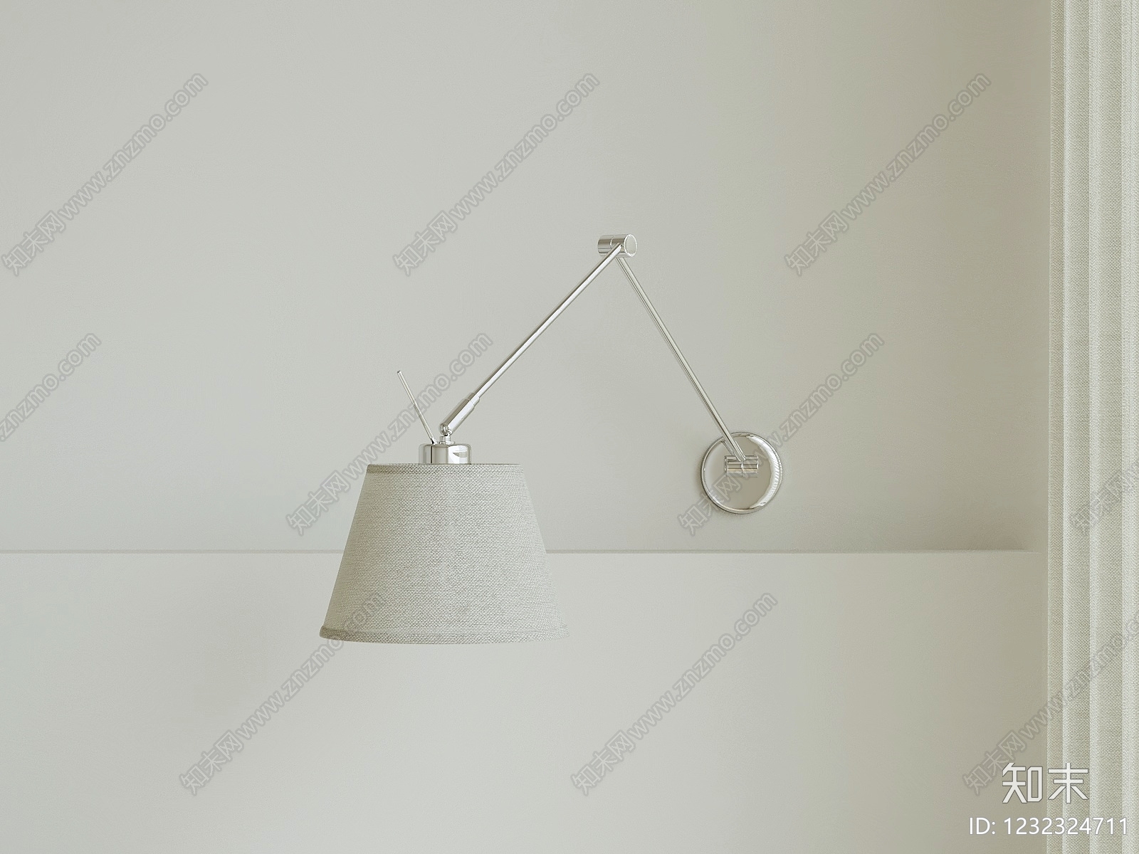极简壁灯3D模型下载【ID:1232324711】