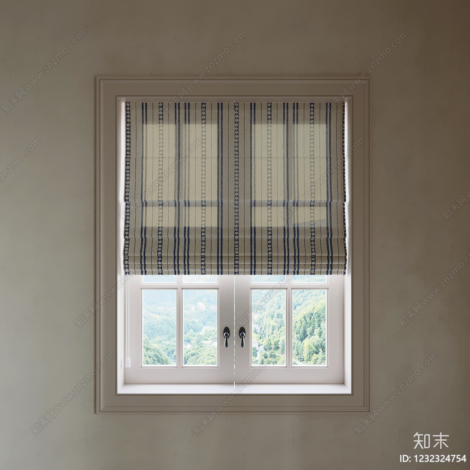 法式卷帘3D模型下载【ID:1232324754】
