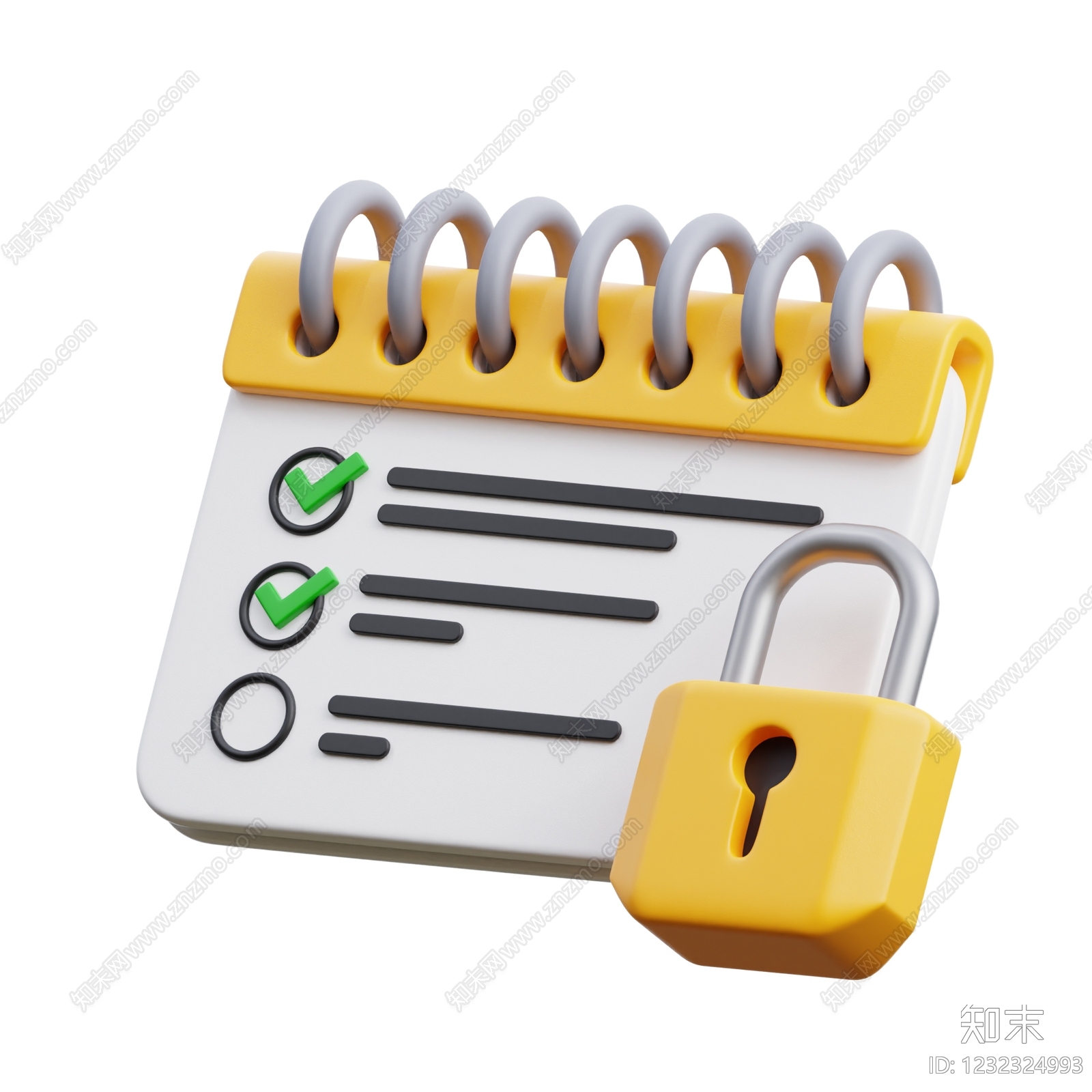 办公用品3D模型下载【ID:1232324993】