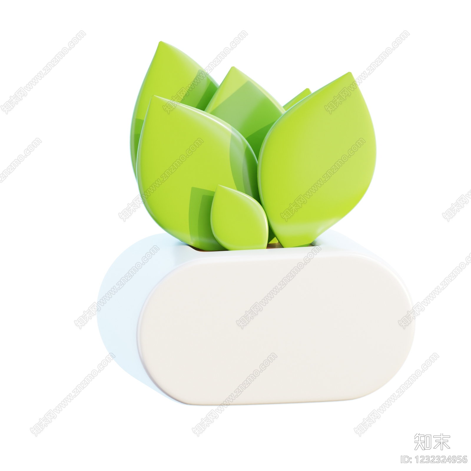 极简盆栽3D模型下载【ID:1232324956】