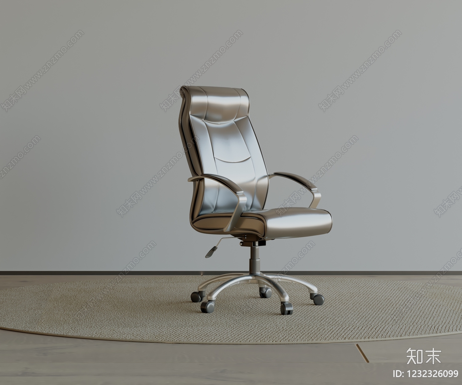 轻奢办公椅3D模型下载【ID:1232326099】