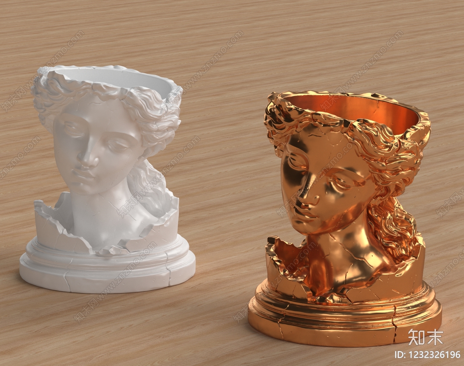轻奢花瓶3D模型下载【ID:1232326196】