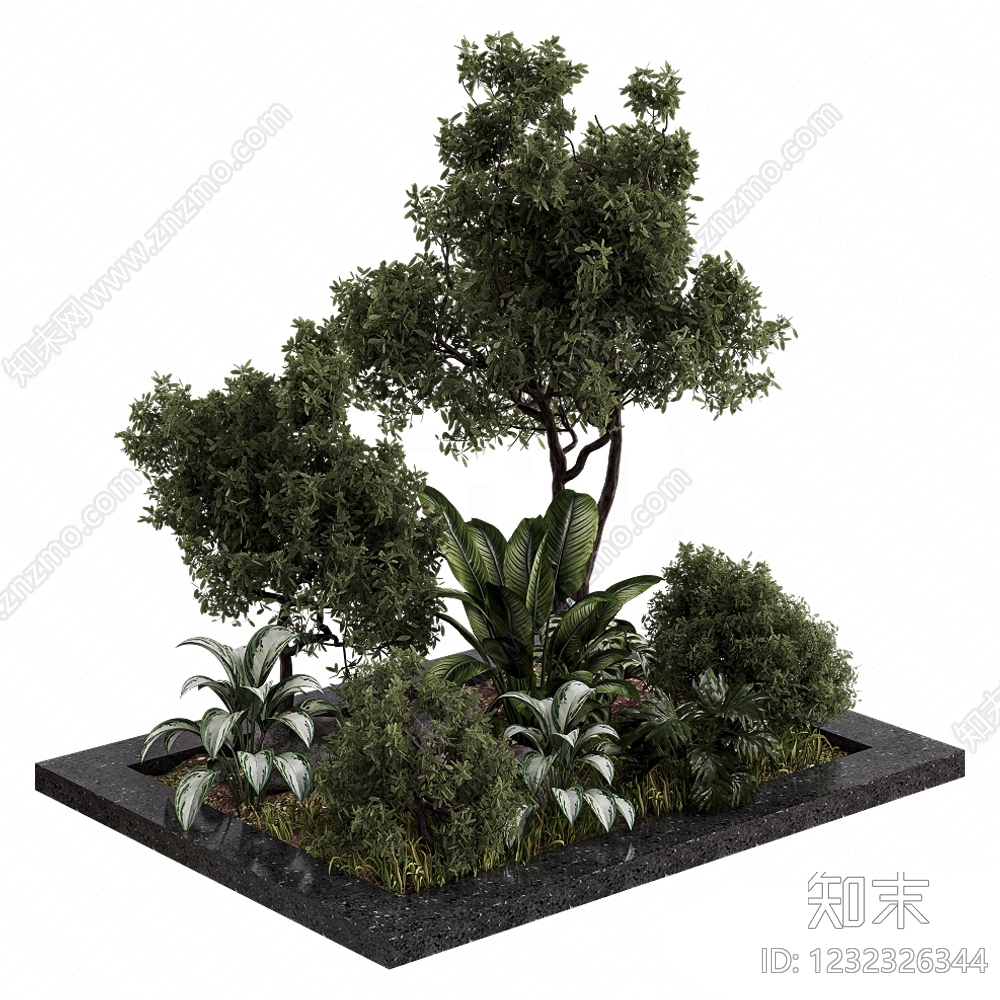 现代主义树池3D模型下载【ID:1232326344】