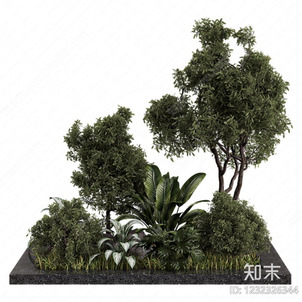 现代主义树池3D模型下载【ID:1232326344】