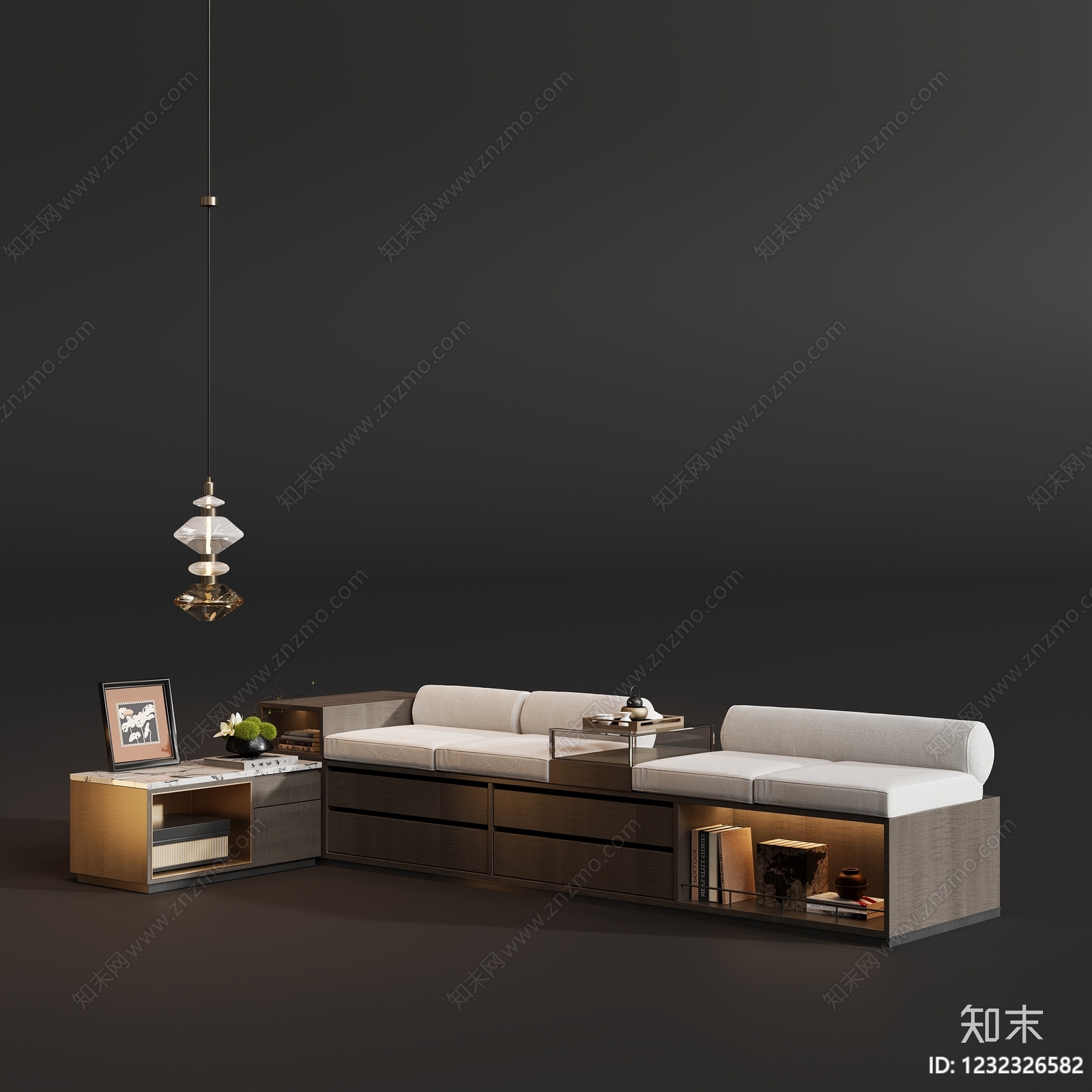 轻奢模块沙发3D模型下载【ID:1232326582】