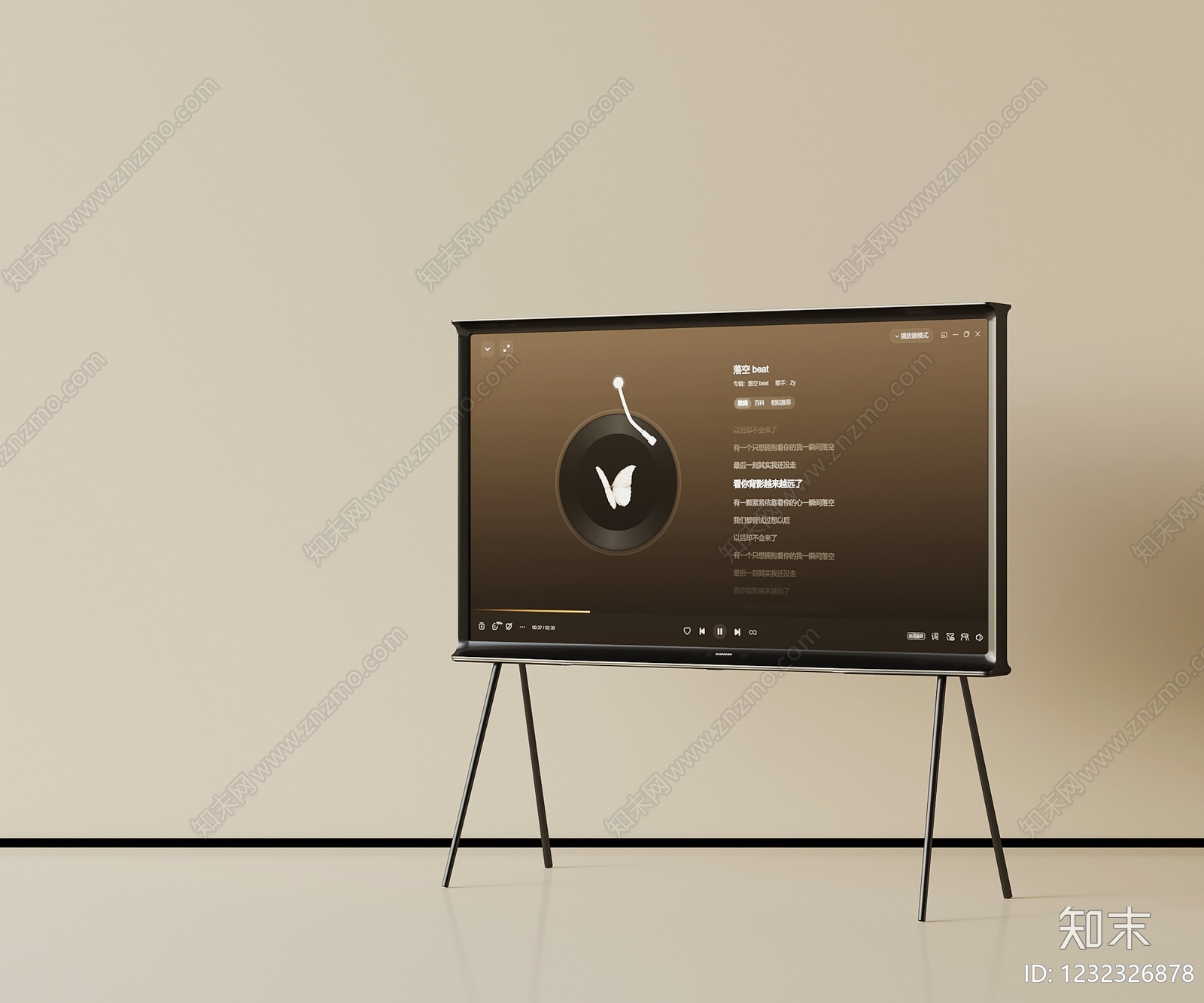 极简电视3D模型下载【ID:1232326878】