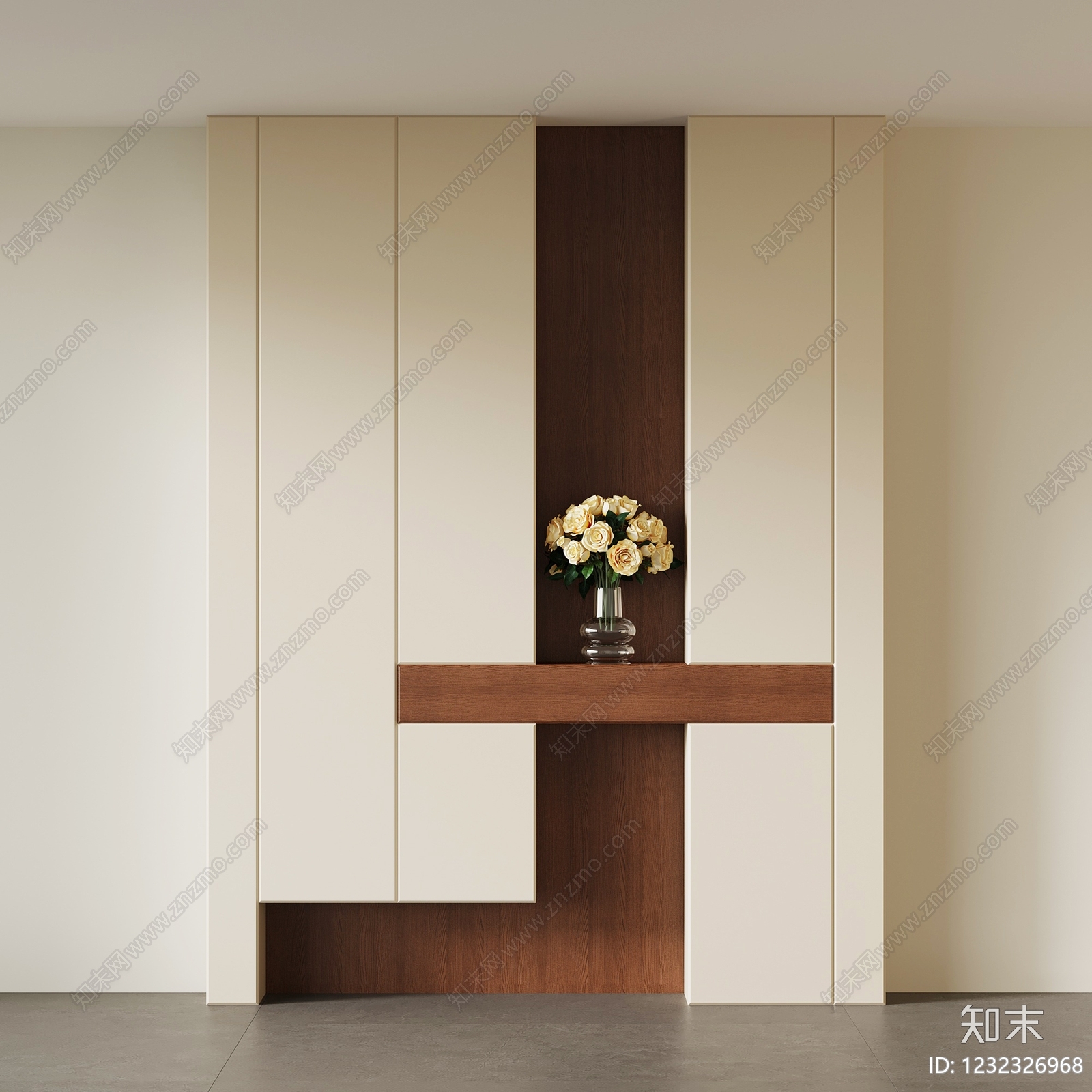 现代简约鞋柜3D模型下载【ID:1232326968】