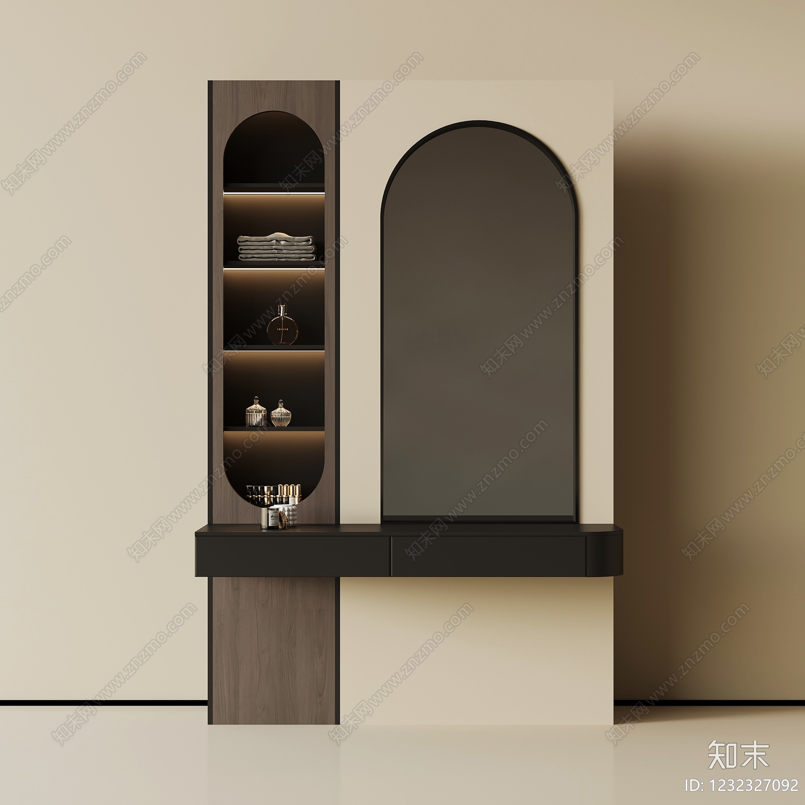 意式极简梳妆台3D模型下载【ID:1232327092】