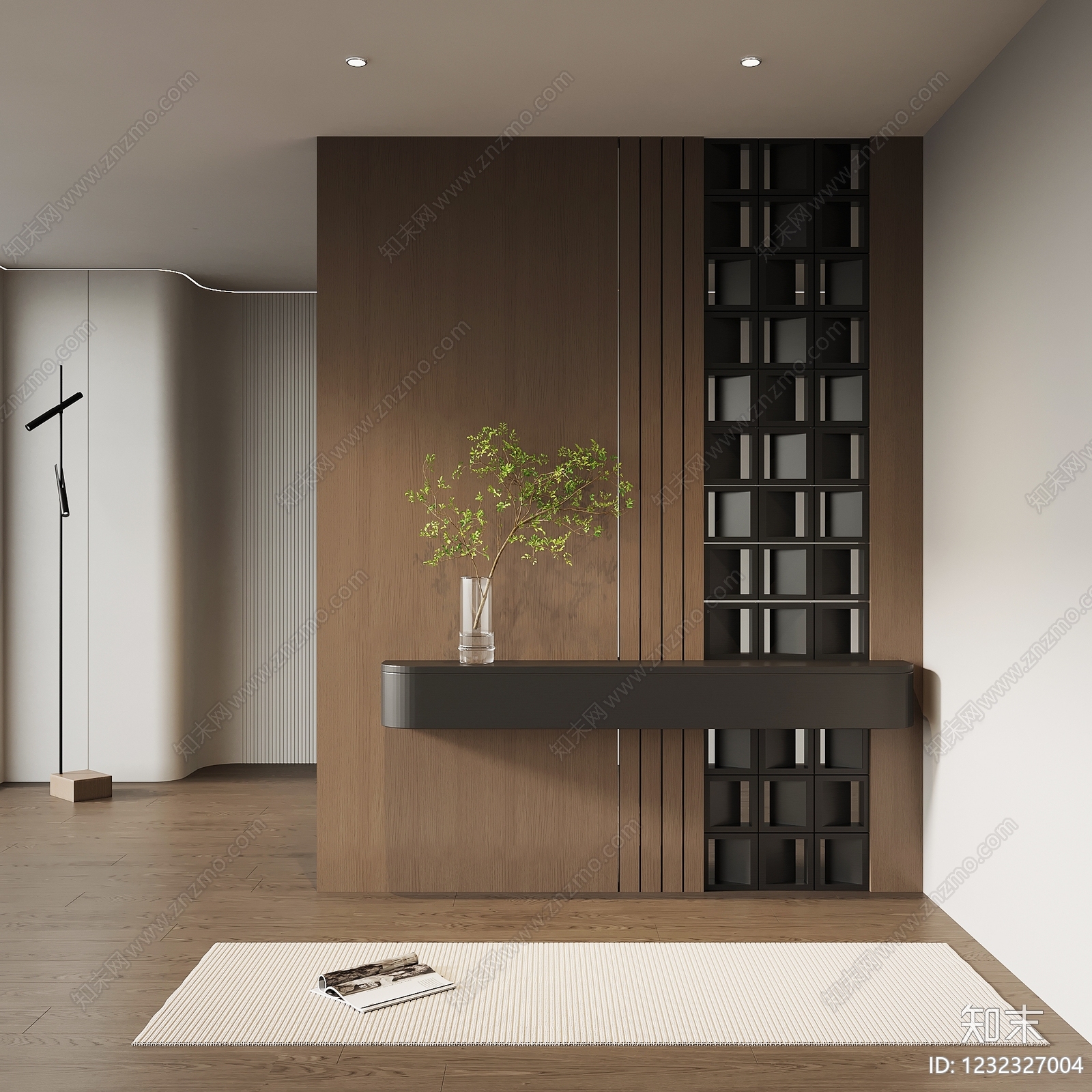 意式极简玄关3D模型下载【ID:1232327004】
