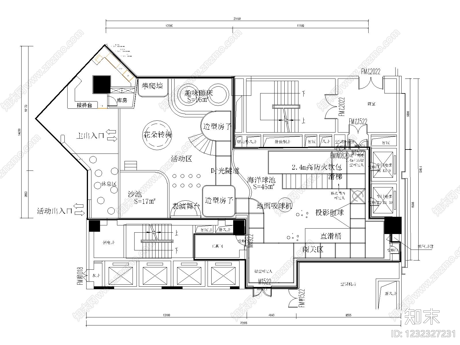 儿童乐园cad施工图下载【ID:1232327231】
