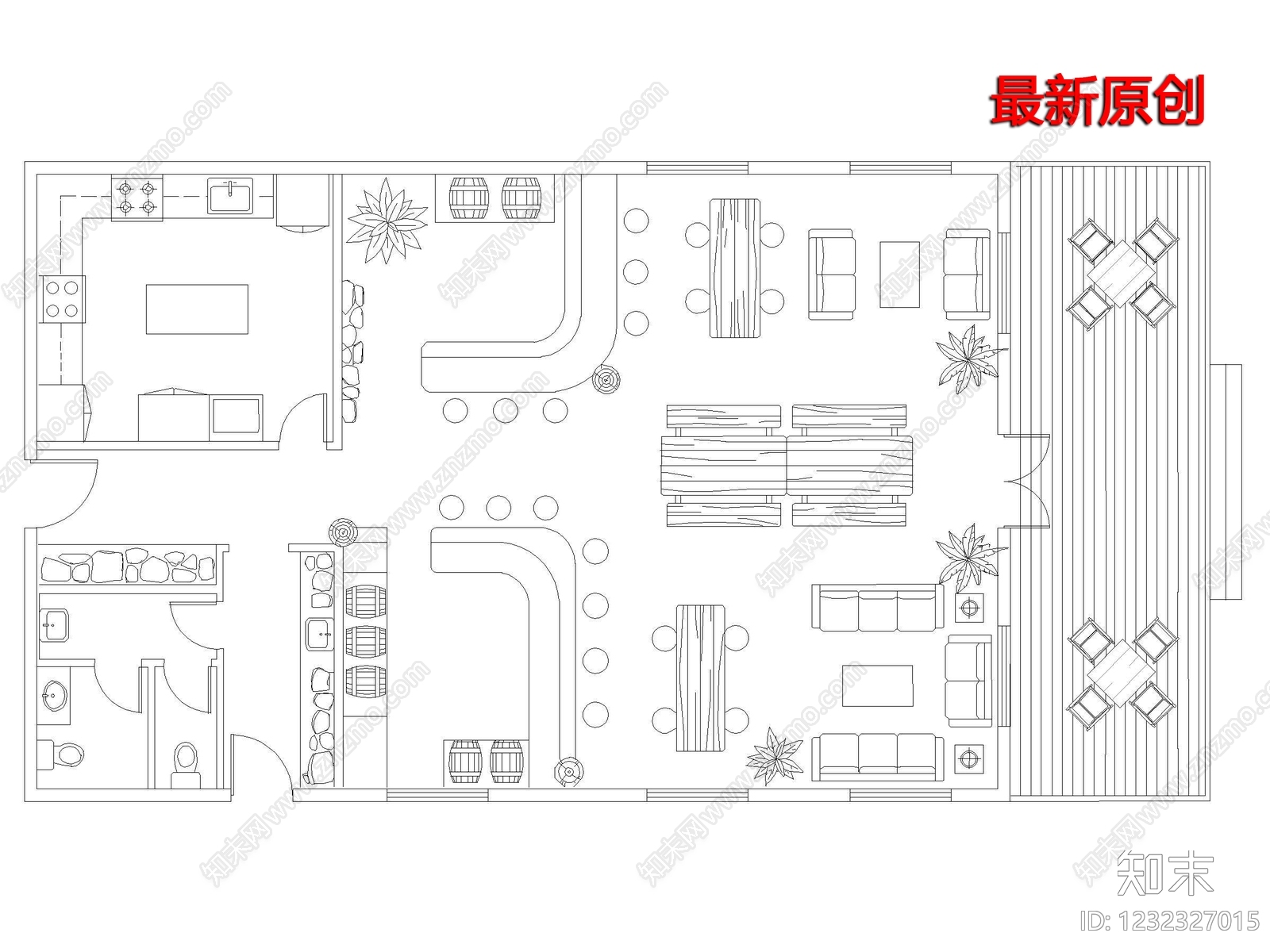 其他餐饮空间cad施工图下载【ID:1232327015】