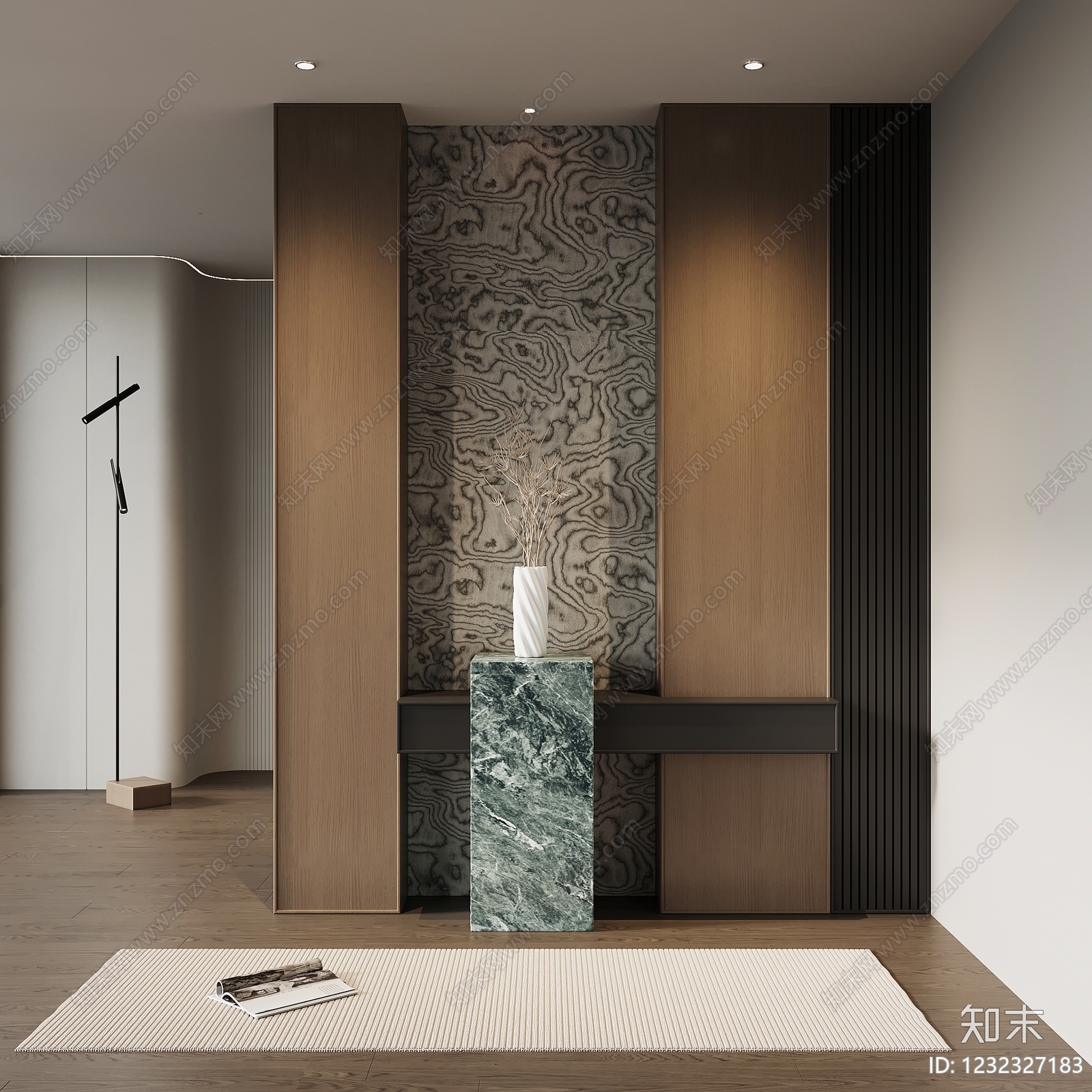 意式极简玄关3D模型下载【ID:1232327183】