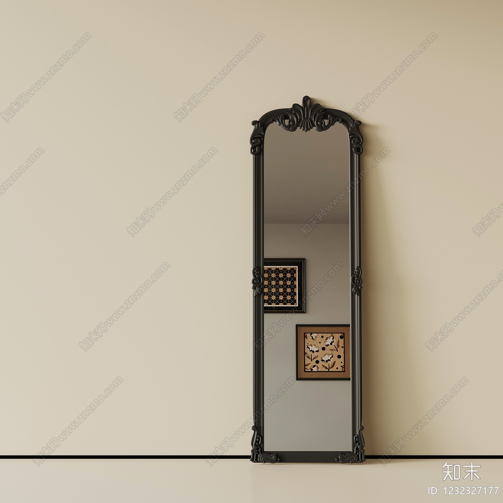 法式落地摆件3D模型下载【ID:1232327177】