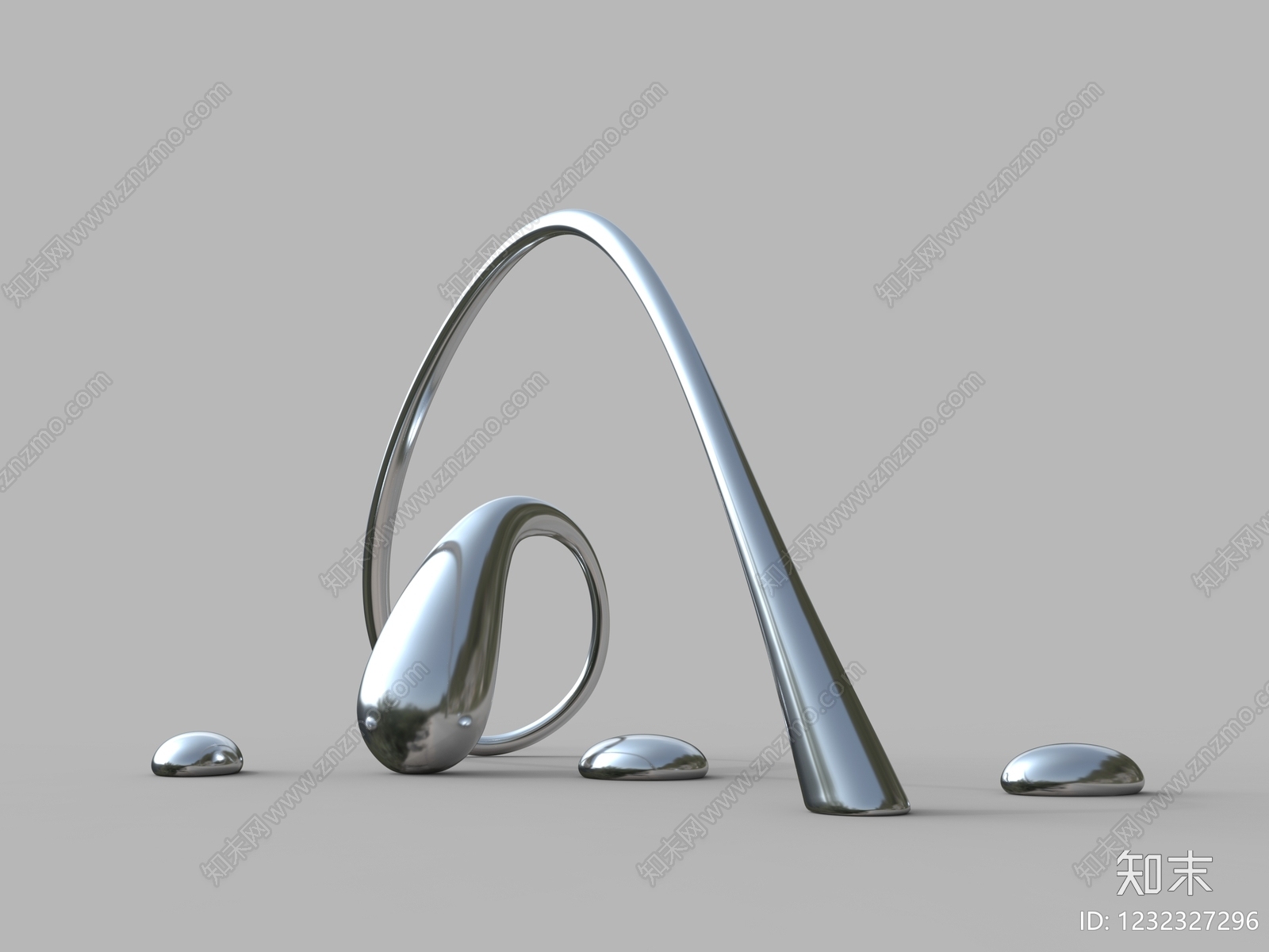 极简雕塑摆件3D模型下载【ID:1232327296】