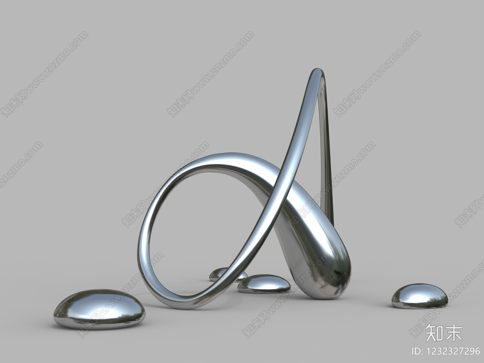 极简雕塑摆件3D模型下载【ID:1232327296】