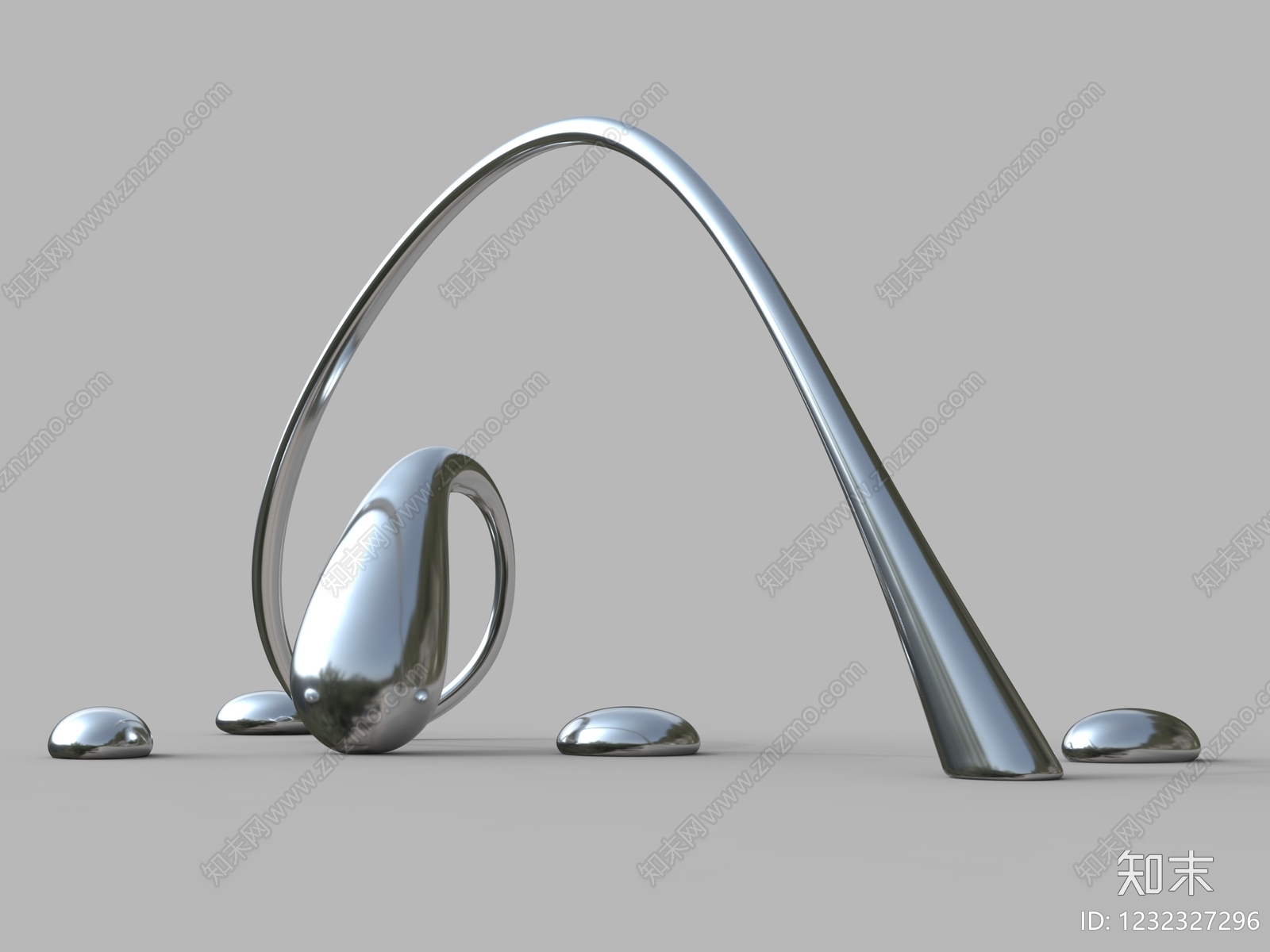 极简雕塑摆件3D模型下载【ID:1232327296】
