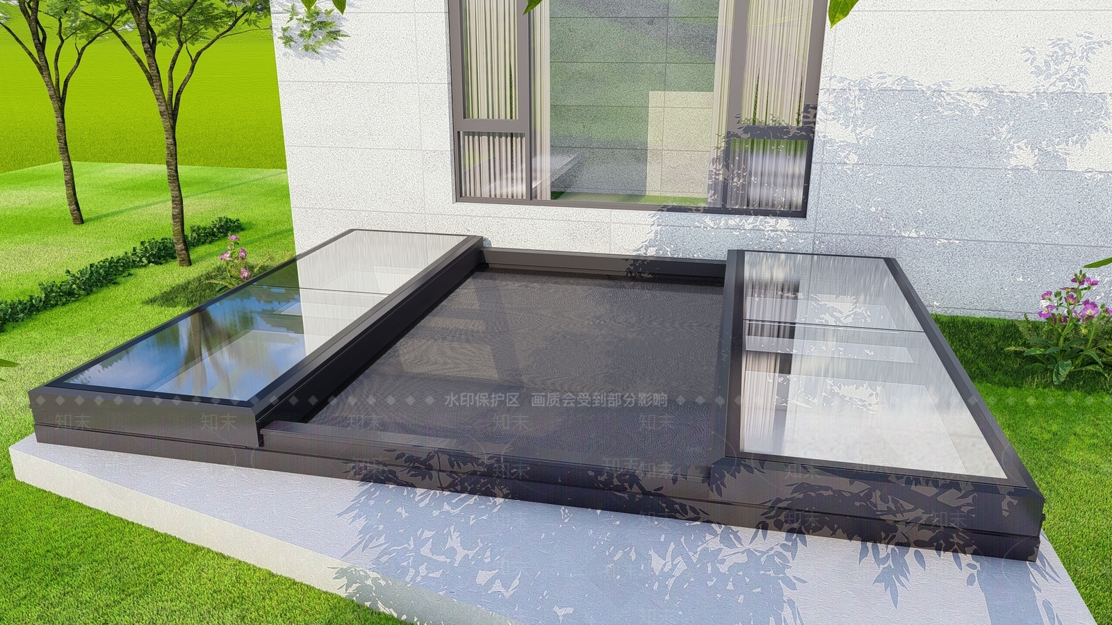 现代主义天窗SU模型下载【ID:1232328445】