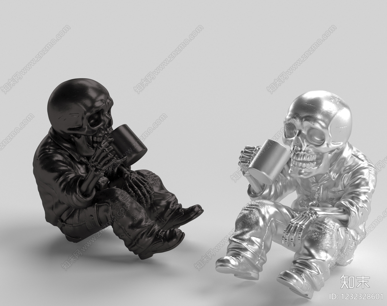 哥特式雕塑摆件3D模型下载【ID:1232328601】