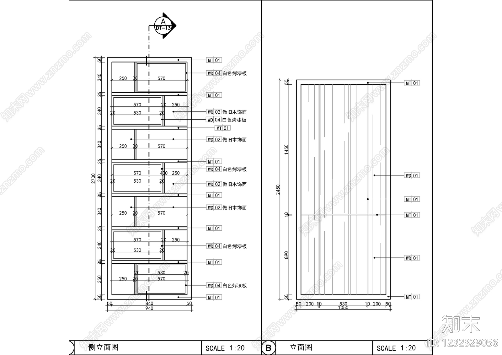 柜体节点cad施工图下载【ID:1232329056】
