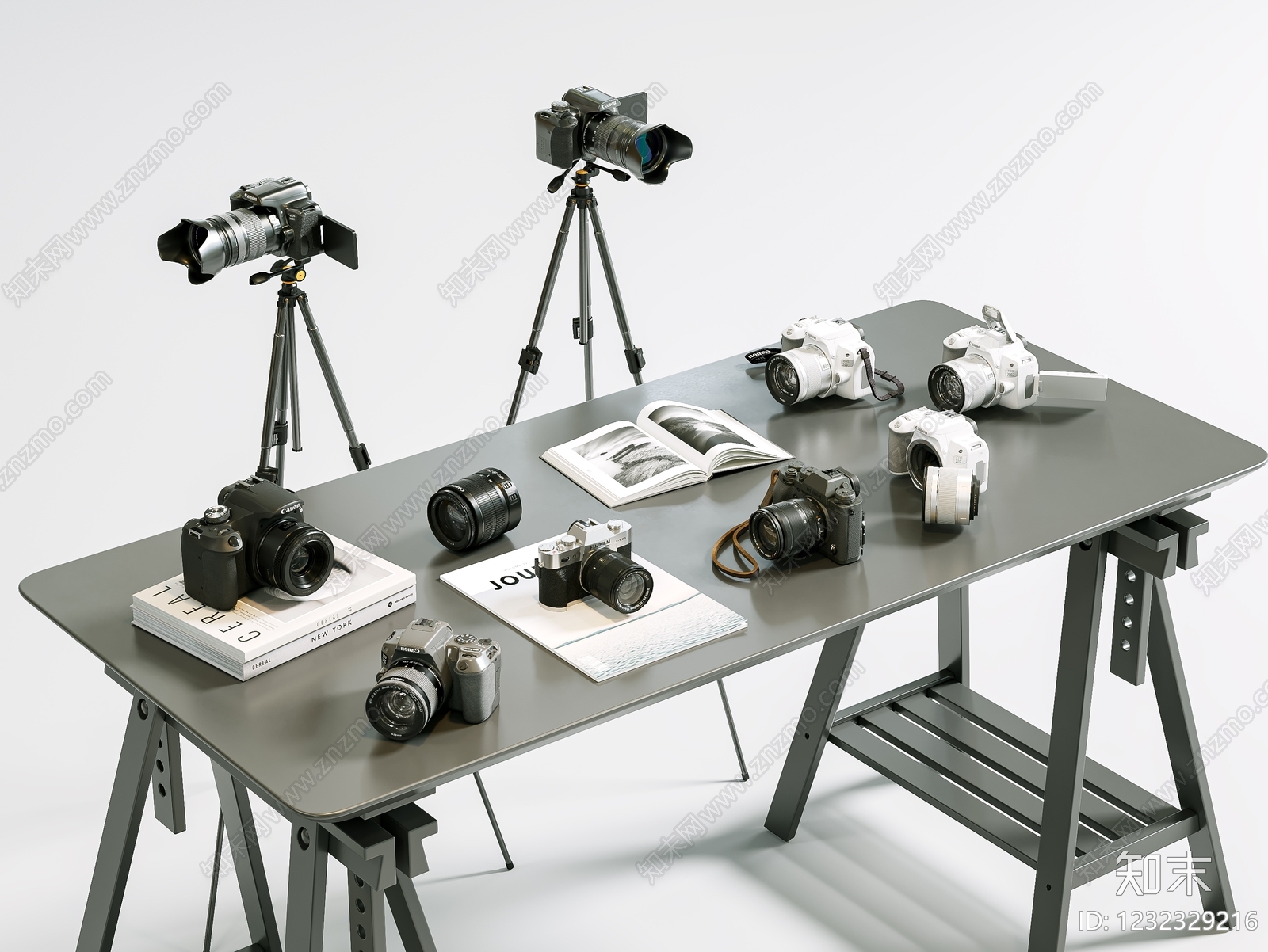 现代简约电子产品展厅3D模型下载【ID:1232329216】