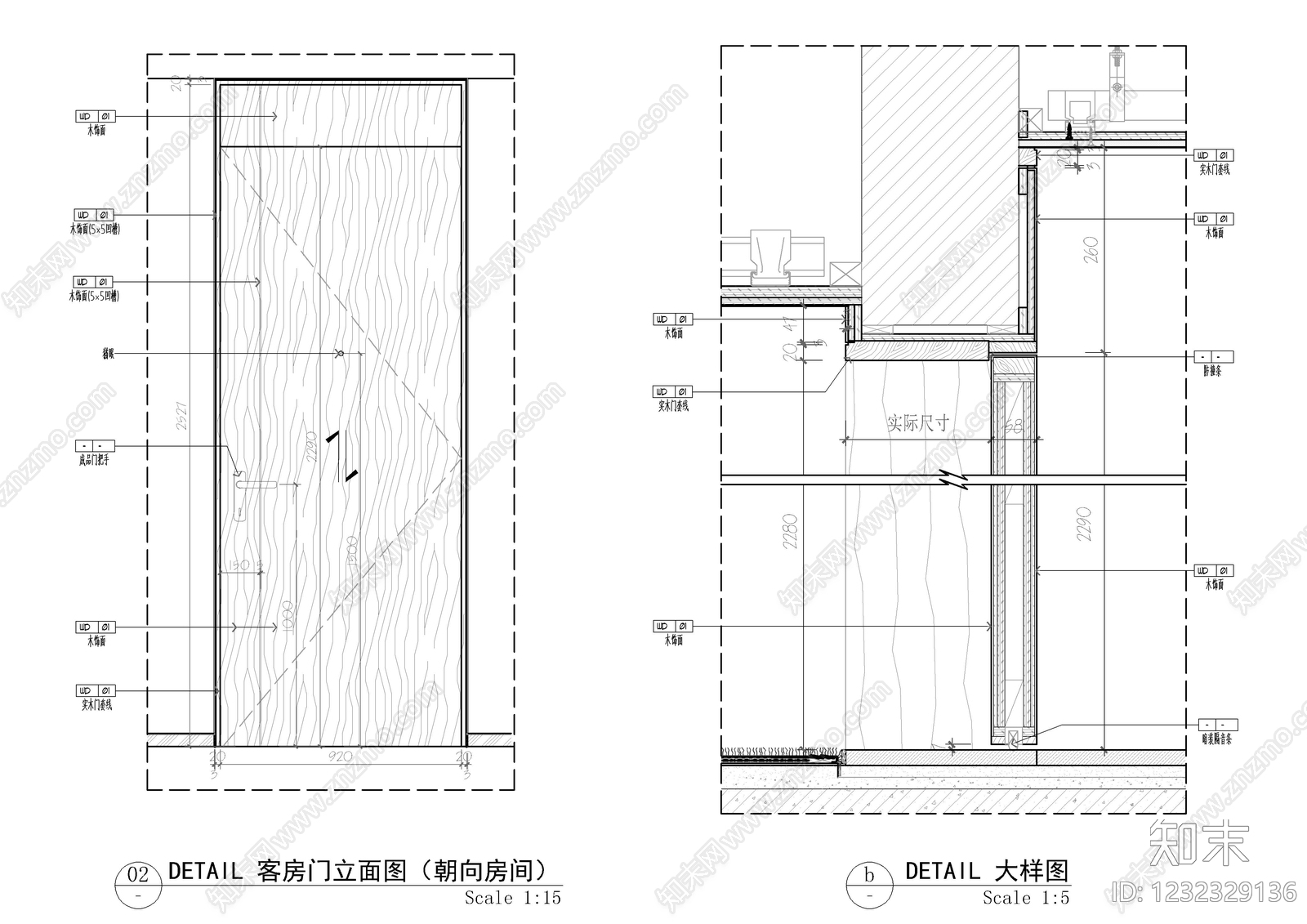 隐形门节点CAD图纸