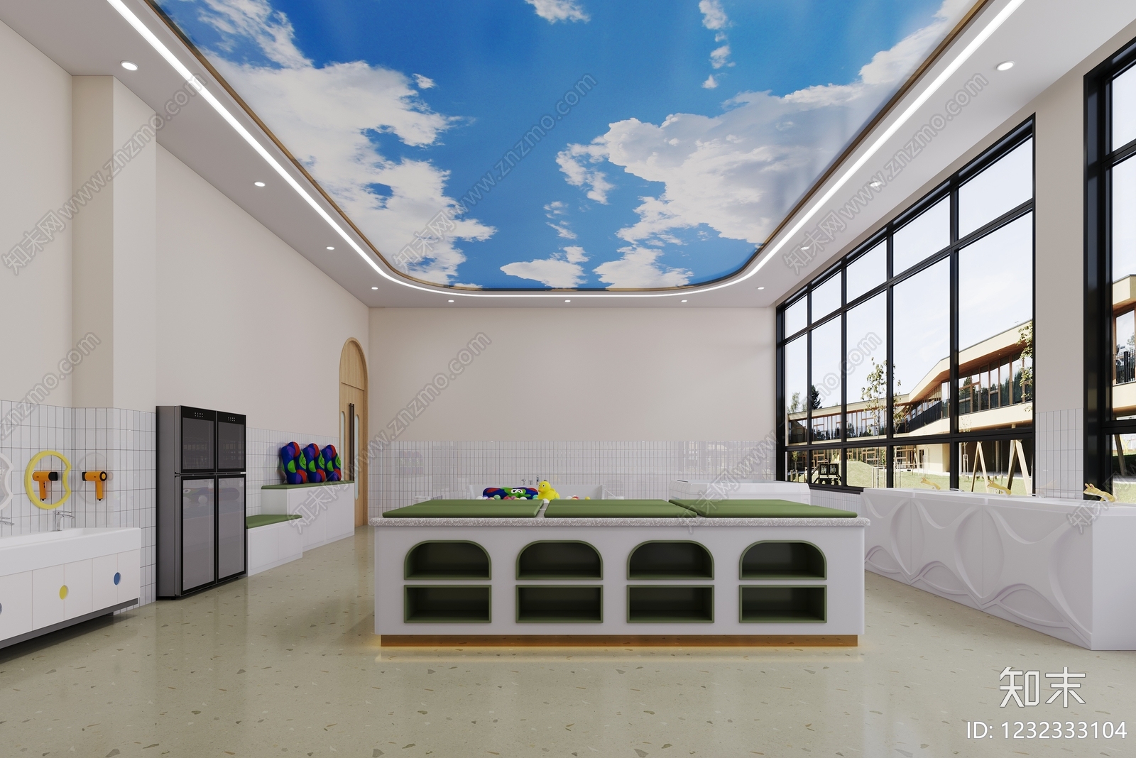 现代简约母婴室3D模型下载【ID:1232333104】
