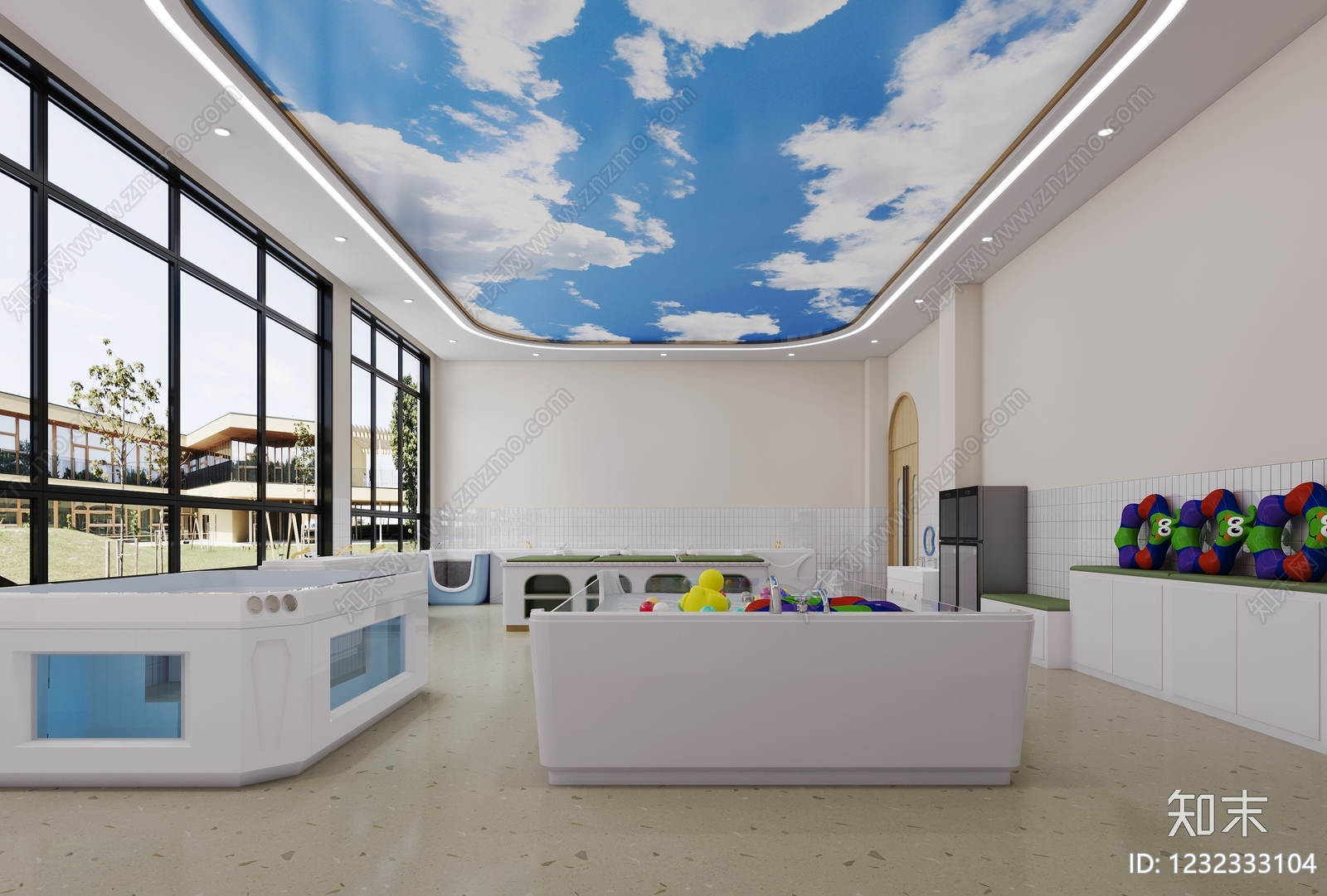 现代简约母婴室3D模型下载【ID:1232333104】