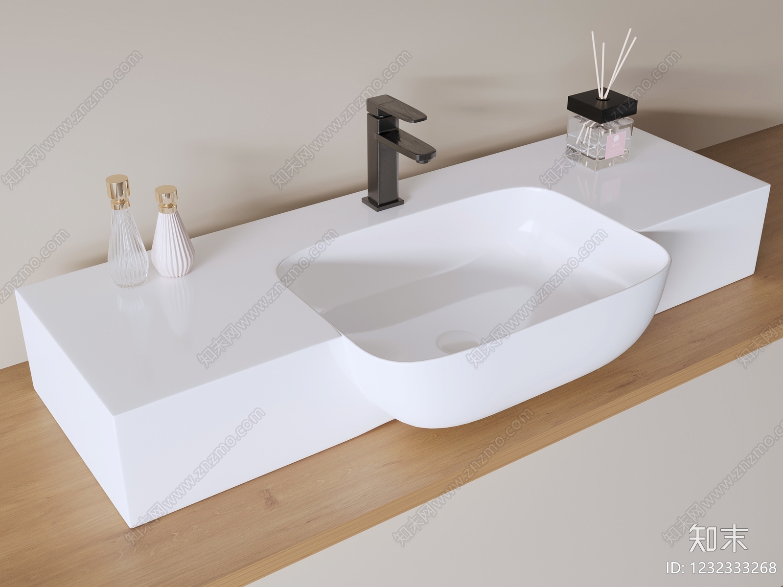 现代简约洗手台3D模型下载【ID:1232333268】