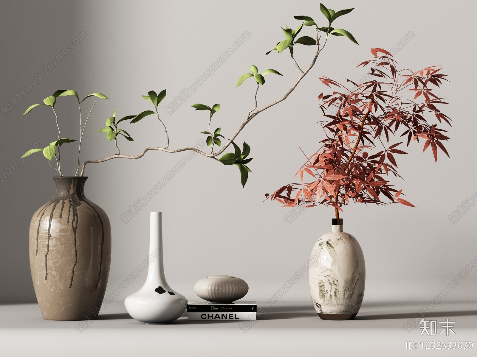 新中式摆件组合3D模型下载【ID:1232333670】