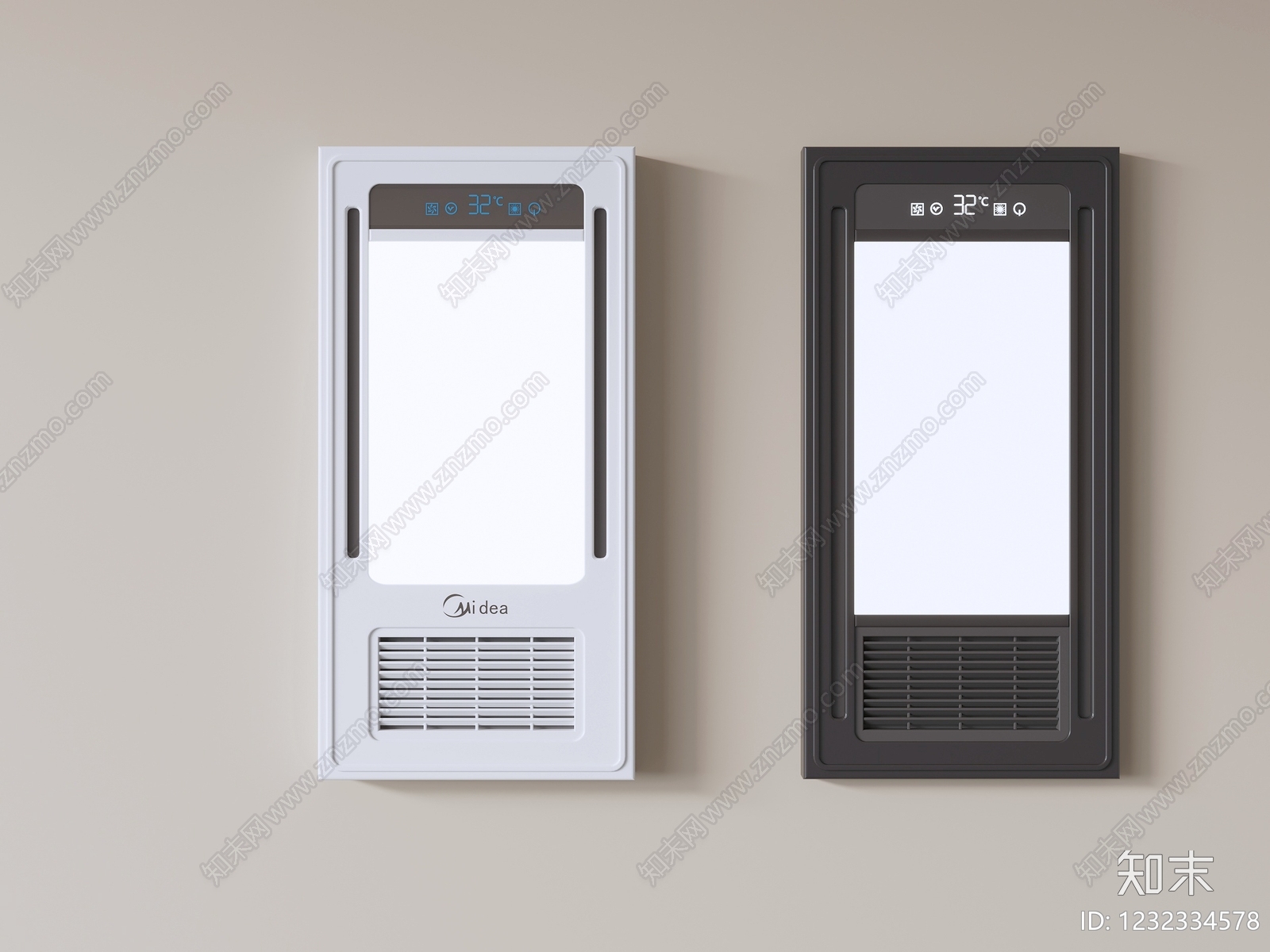 现代简约浴霸3D模型下载【ID:1232334578】