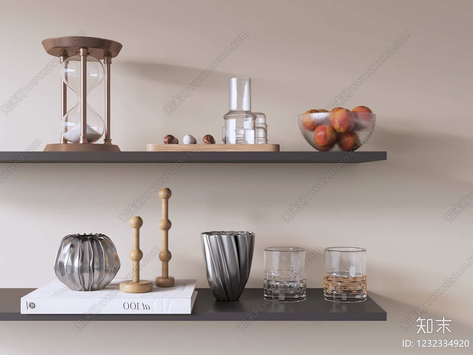 现代简约摆件组合3D模型下载【ID:1232334920】