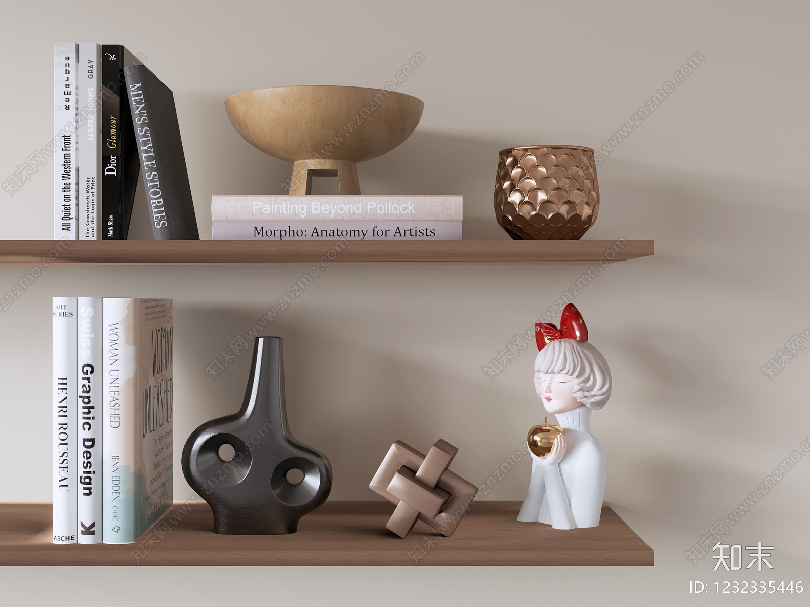 现代简约摆件组合3D模型下载【ID:1232335446】