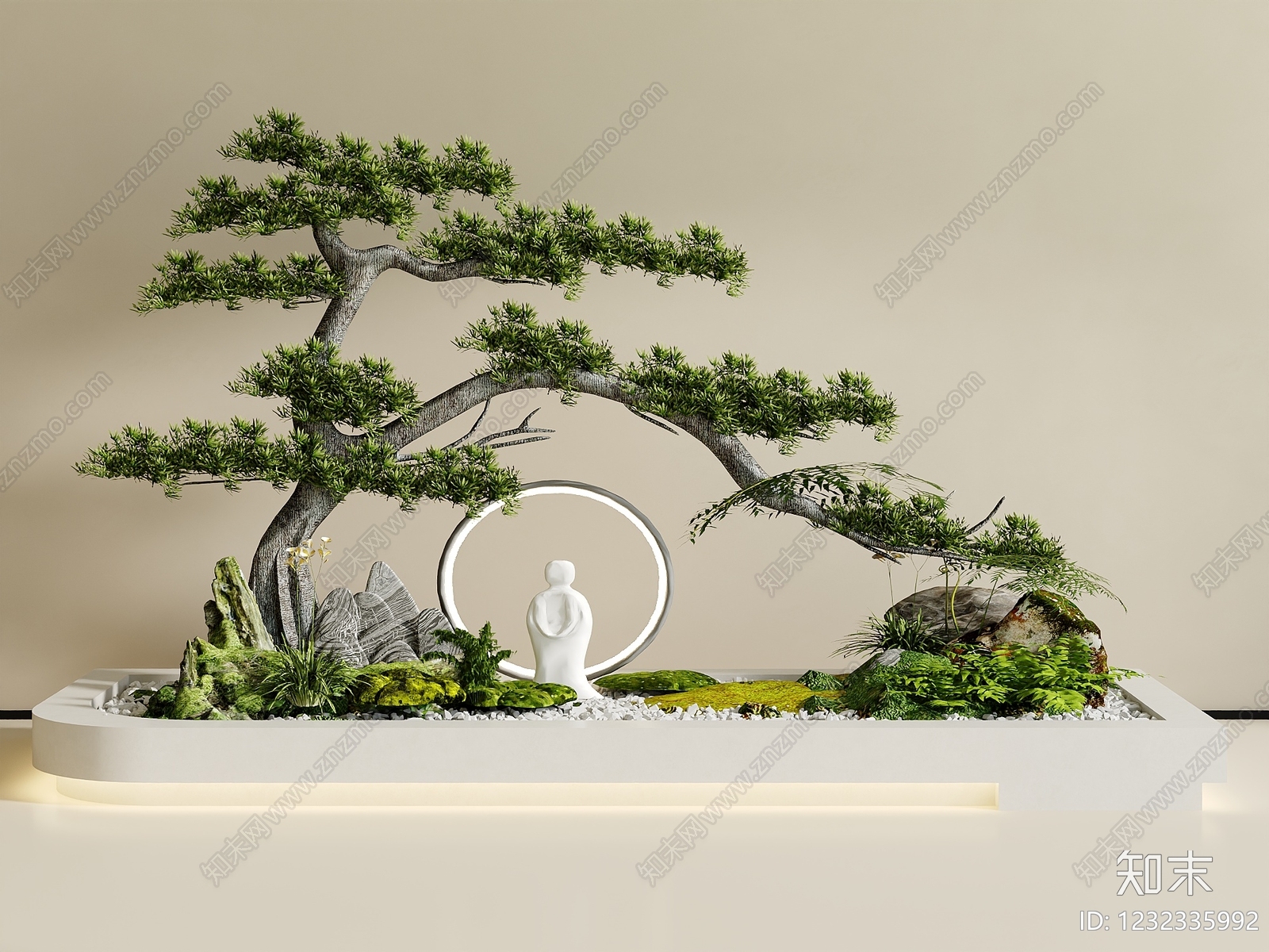 新中式景观树3D模型下载【ID:1232335992】