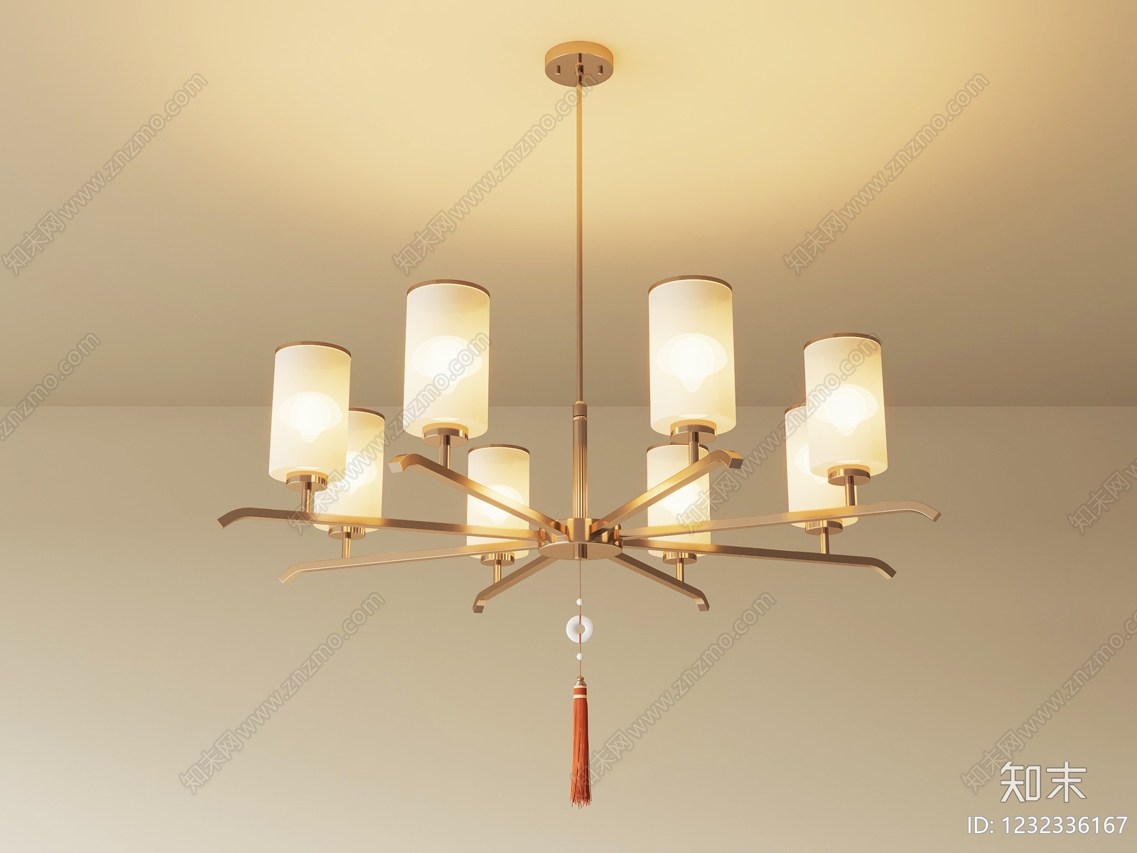 新中式儿童房吊灯3D模型下载【ID:1232336167】