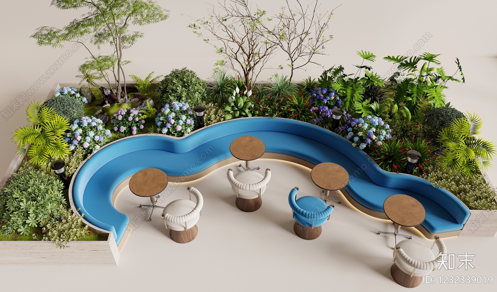 现代花境3D模型下载【ID:1232339019】
